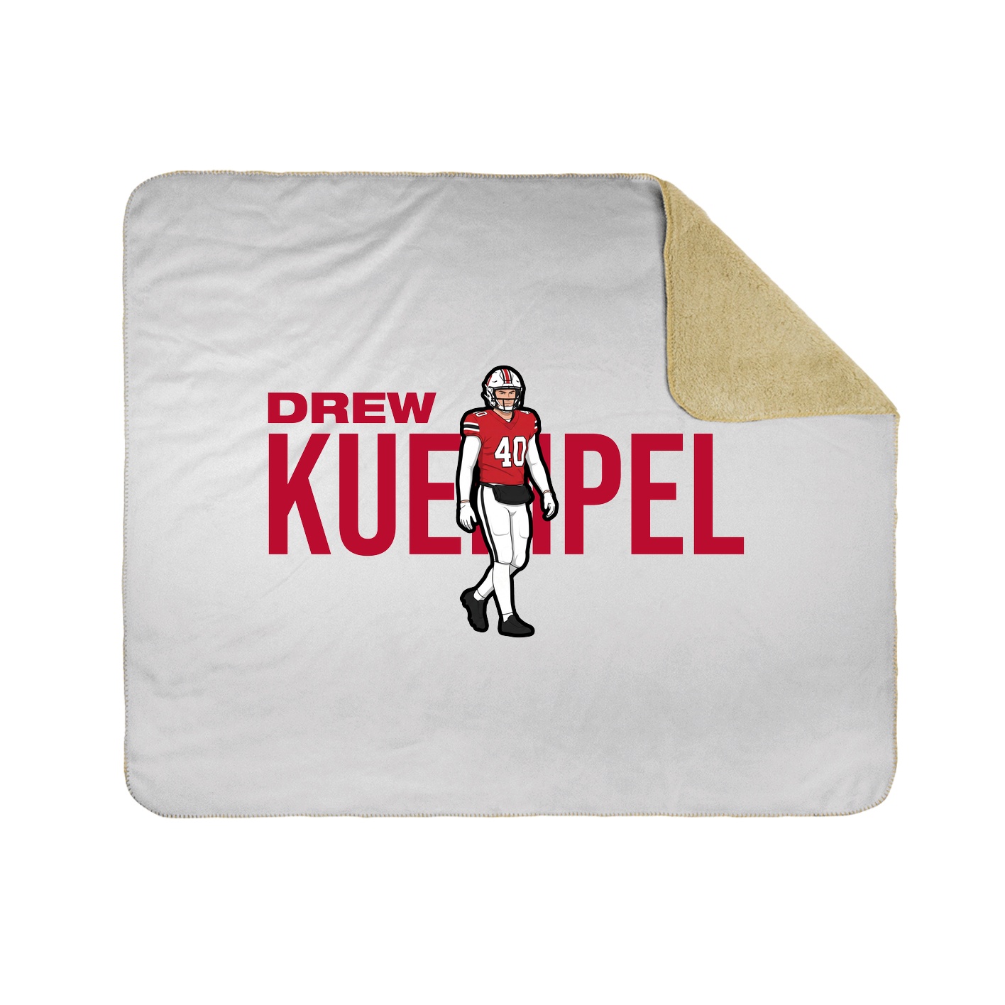 Throw Blanket — Player Name in White