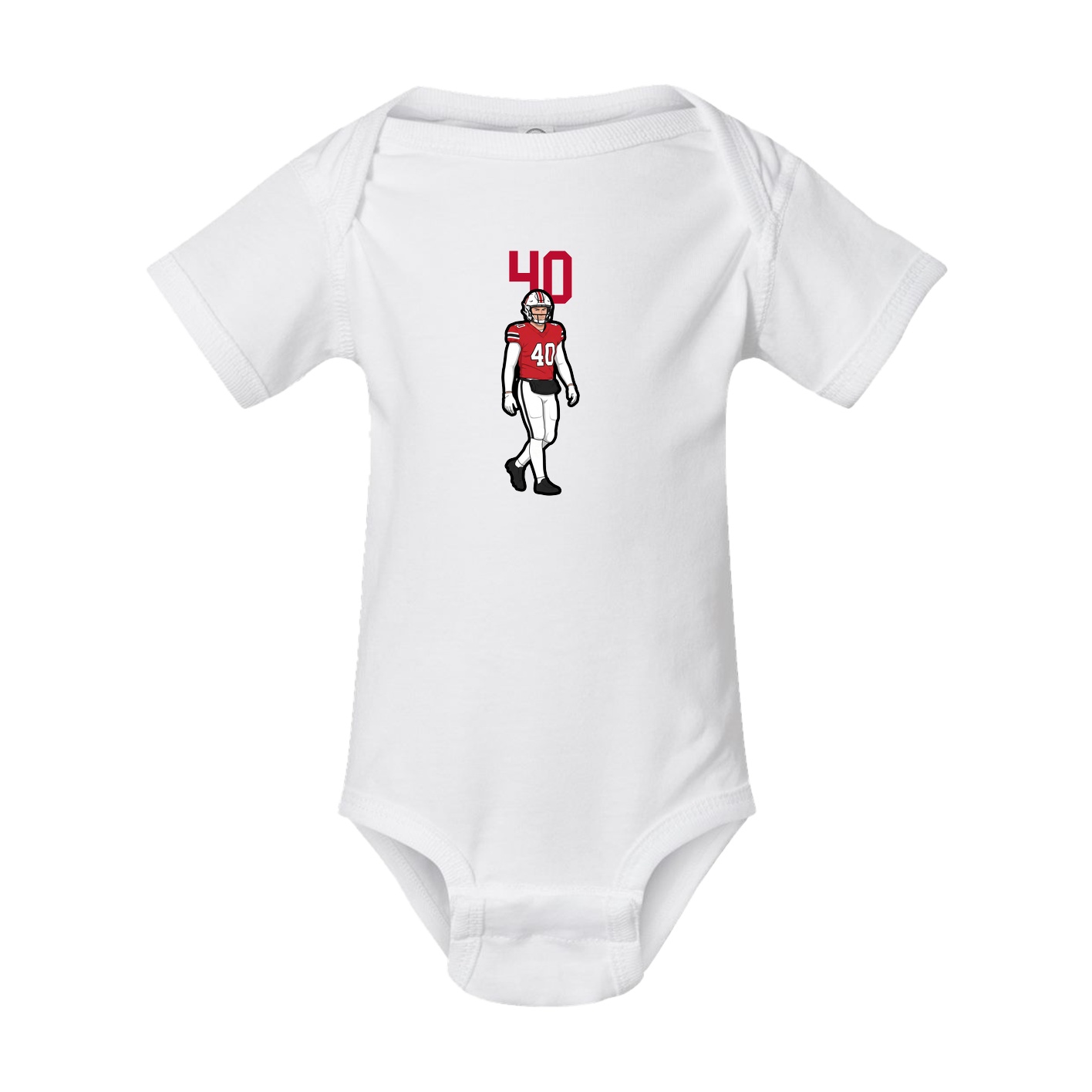 Baby Onesie — Number Top in White