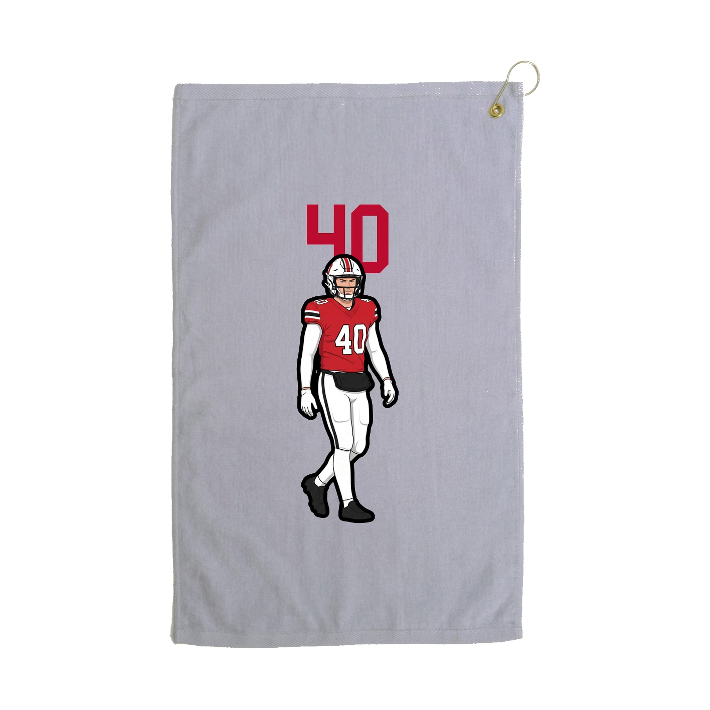 Golf Towel — Number Top in Grey