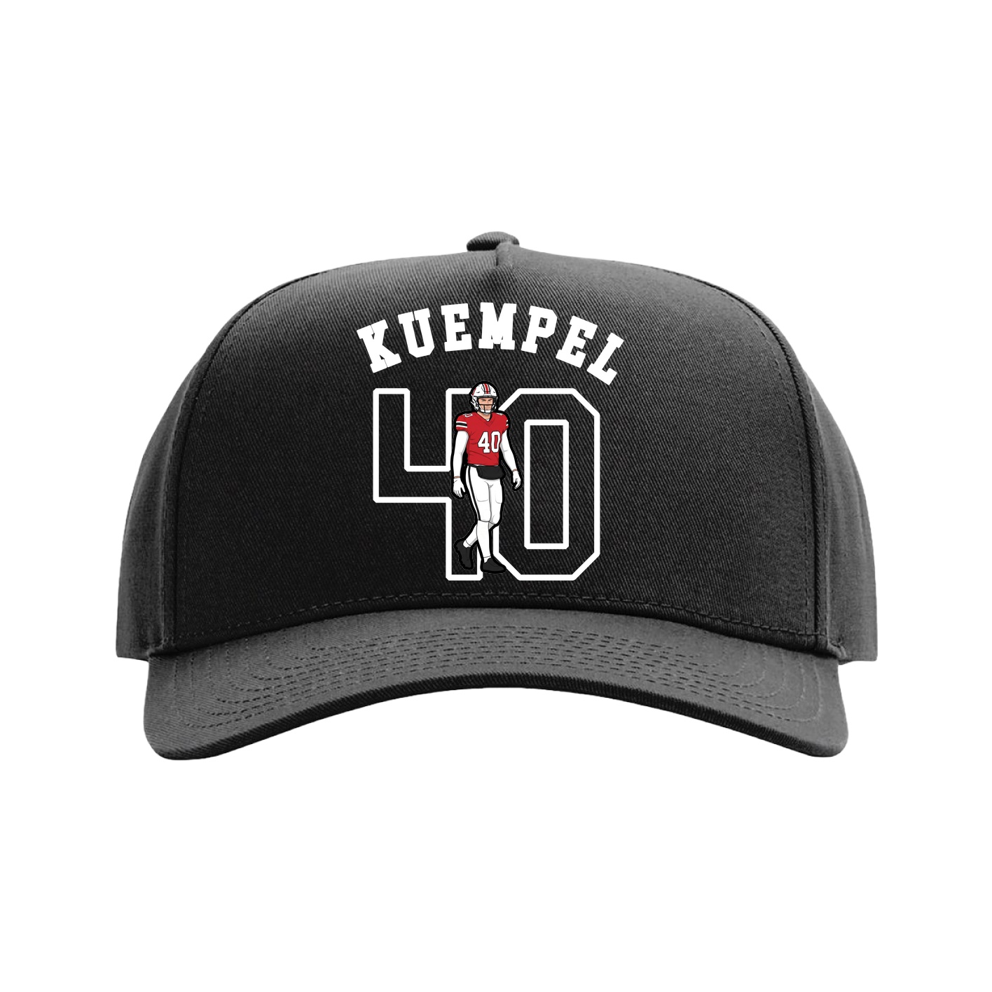 Full Fabric Five-Panel Champ Cap — Shirsey Arch in Black