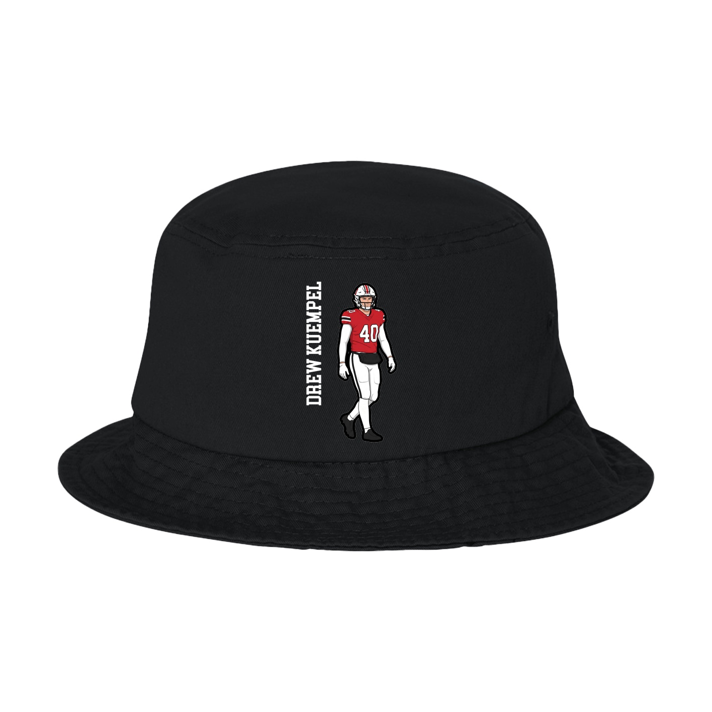 Bucket Cap — Name Vertical in Black