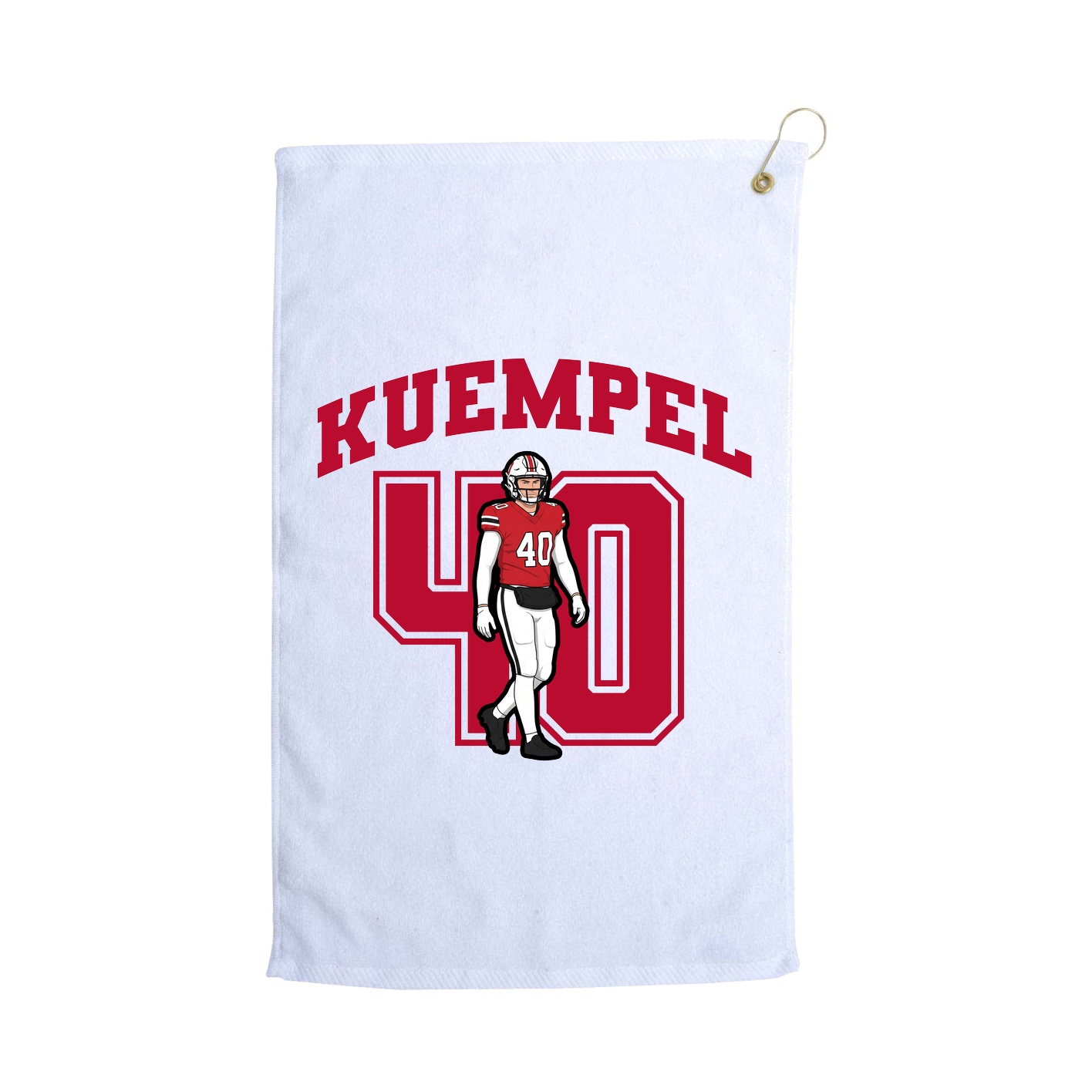 Golf Towel — Number in White
