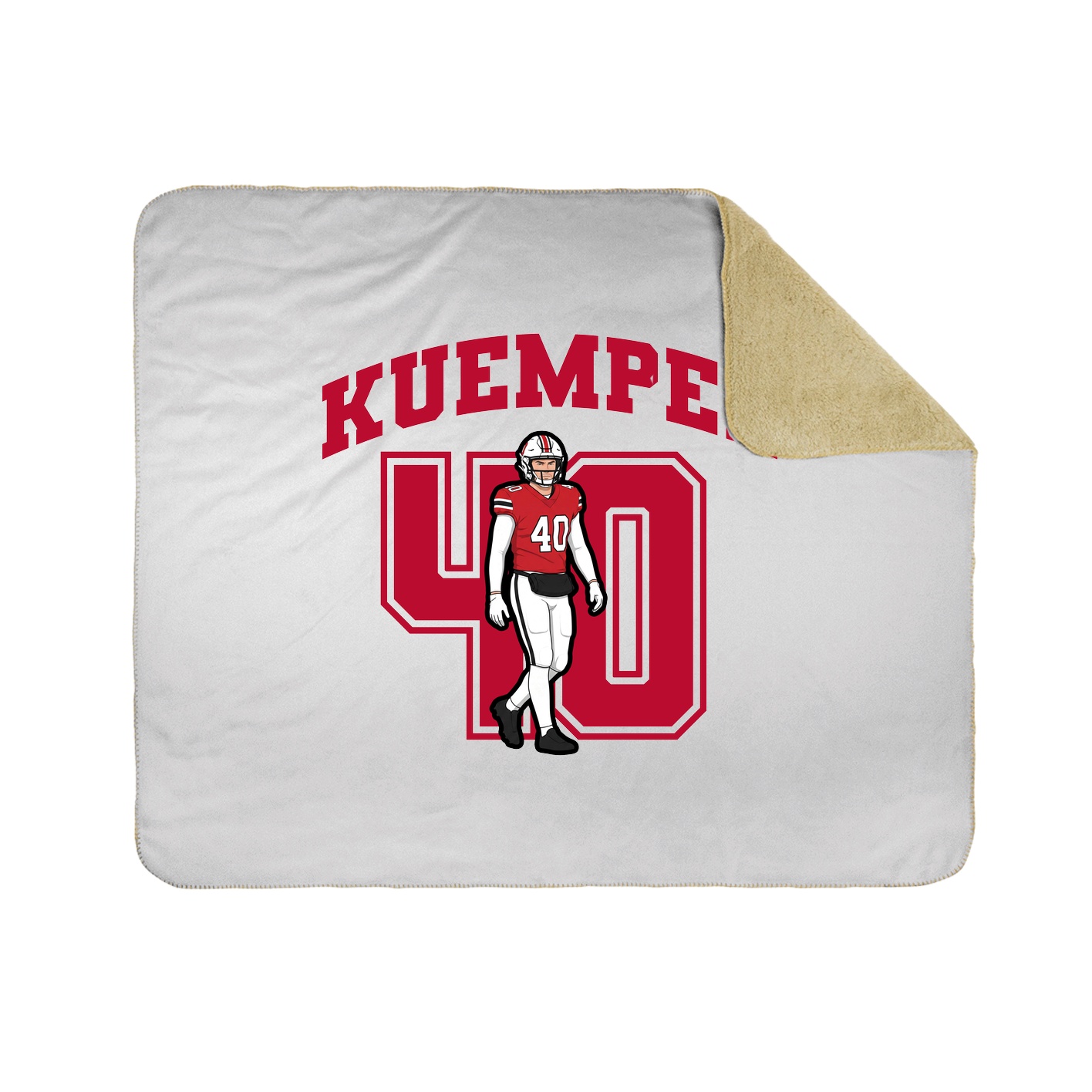 Throw Blanket — Number in White