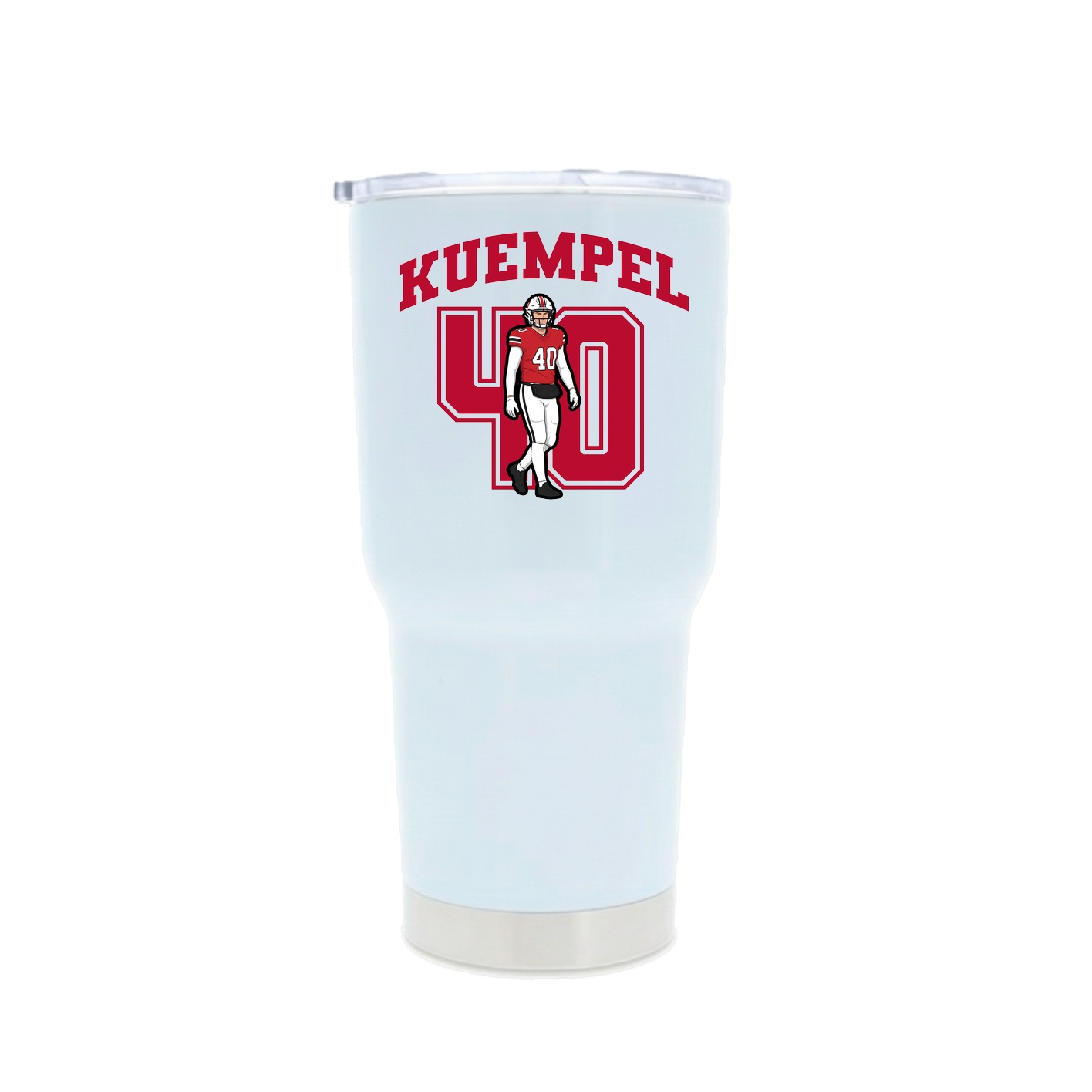 30oz Stainless Steel Tumbler — Number in White