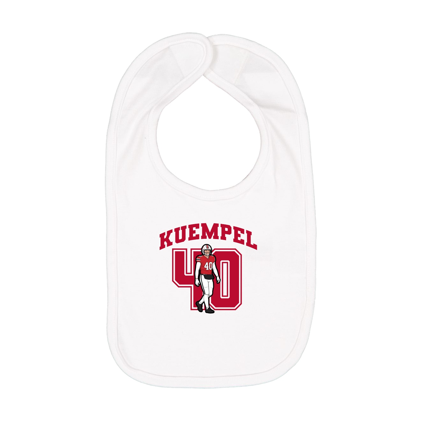 Infant Bib — Number in White