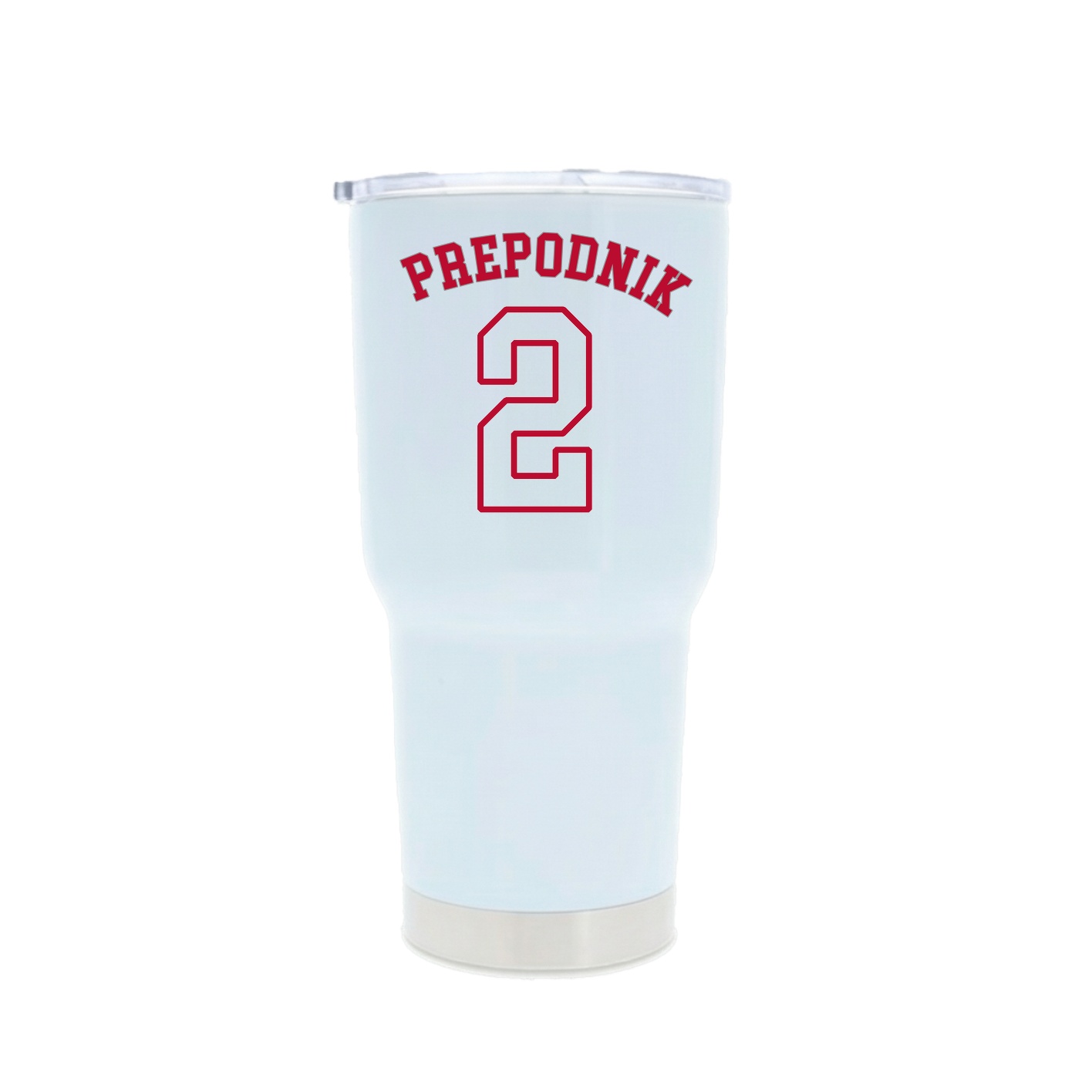 30oz Stainless Steel Tumbler — Shirsey Arch in White