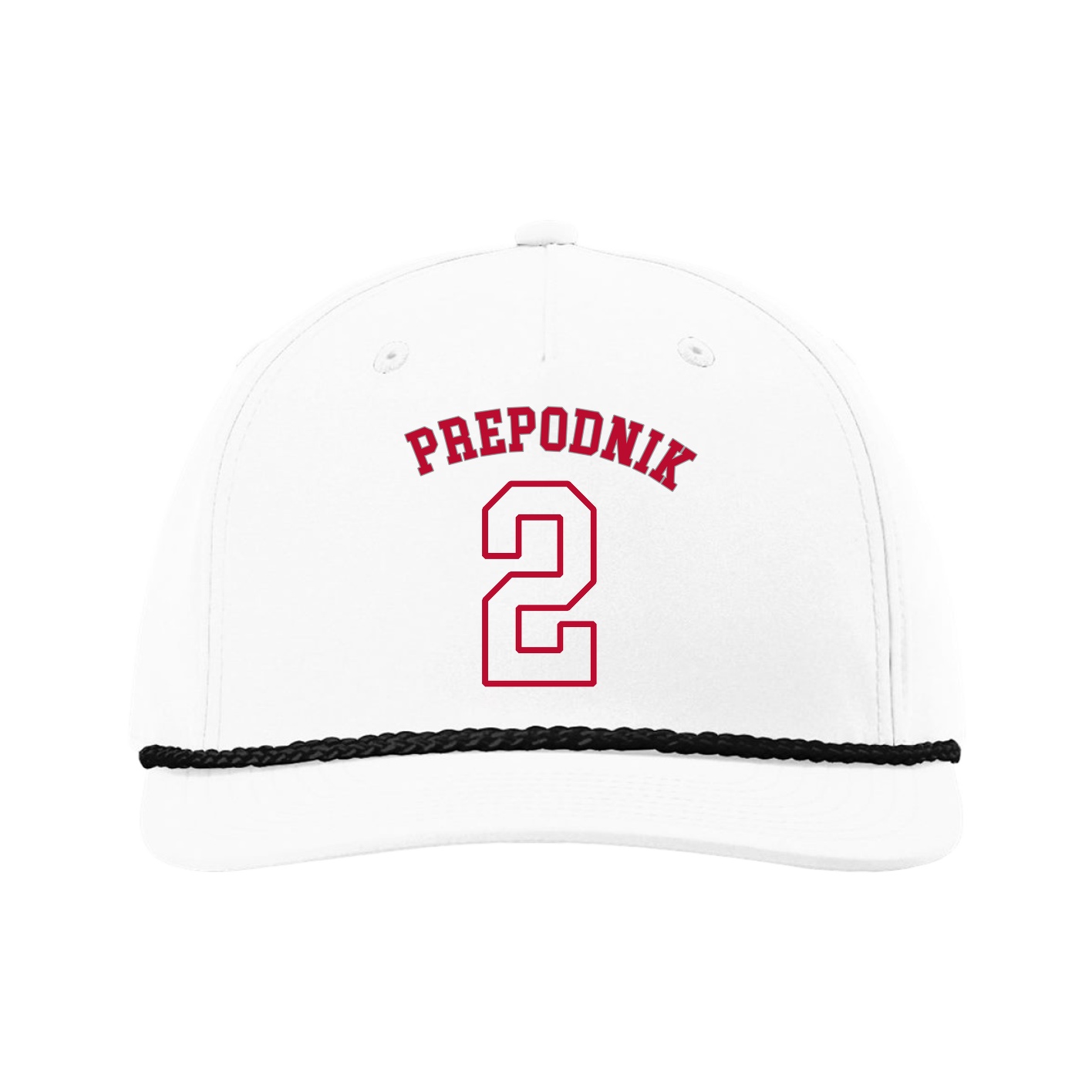 Five-Panel Classic Rope Cap — Shirsey Arch in White