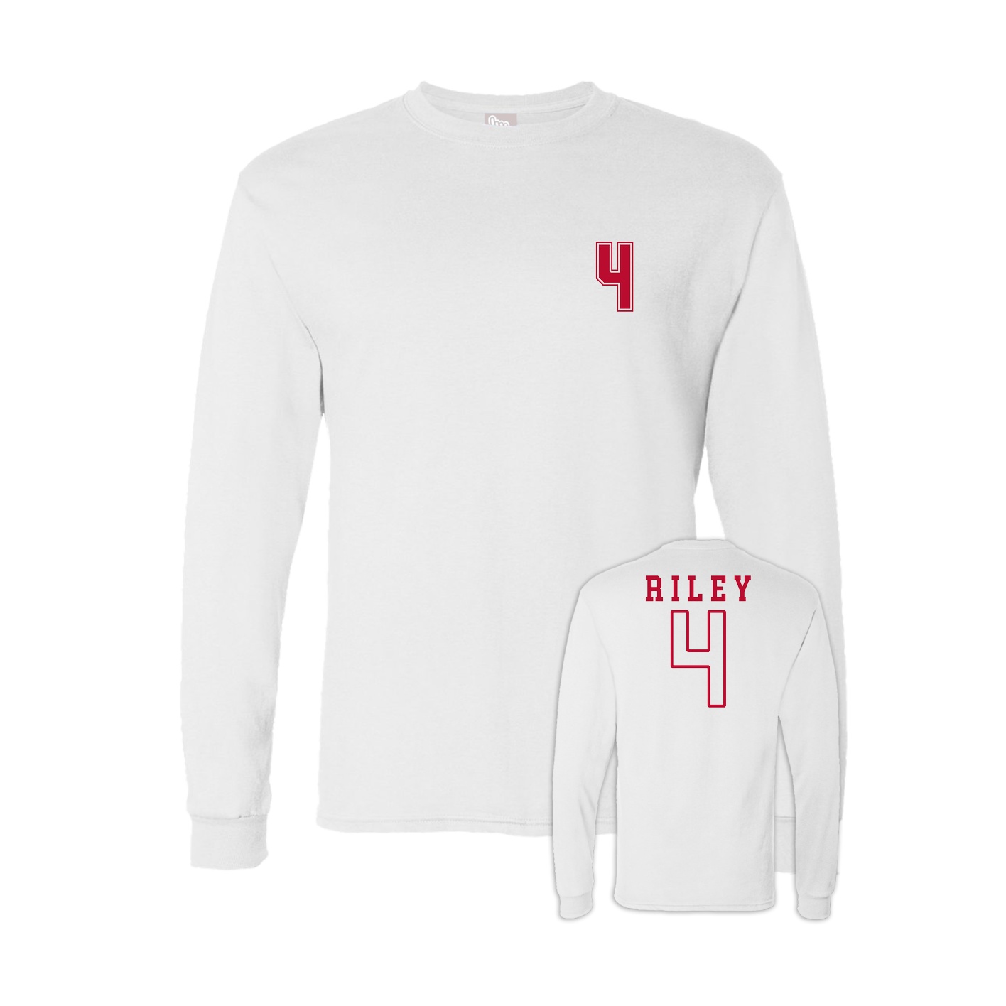 Long Sleeve Tee — Chest Back in White