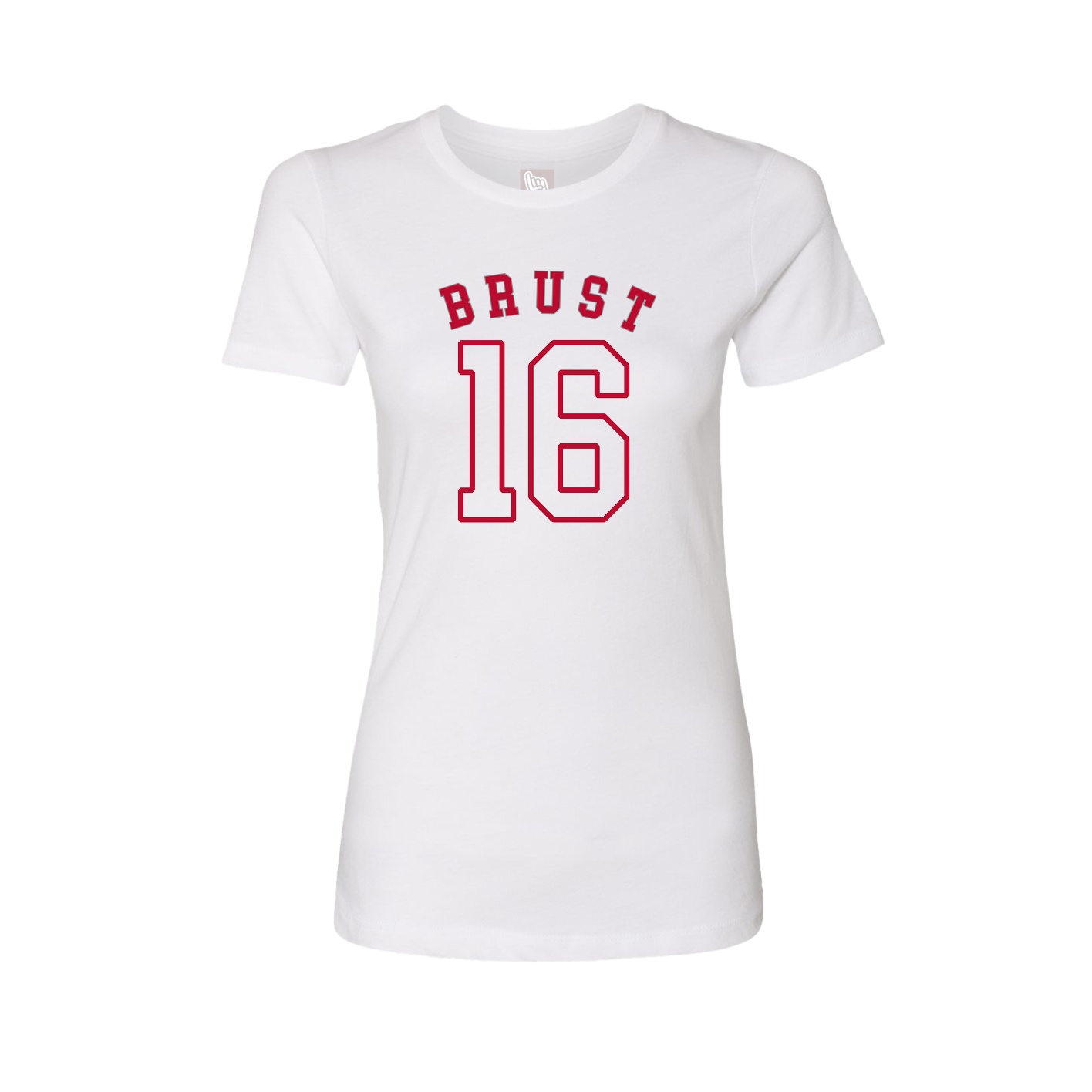 Fitted Women's Tee — Shirsey Arch in White