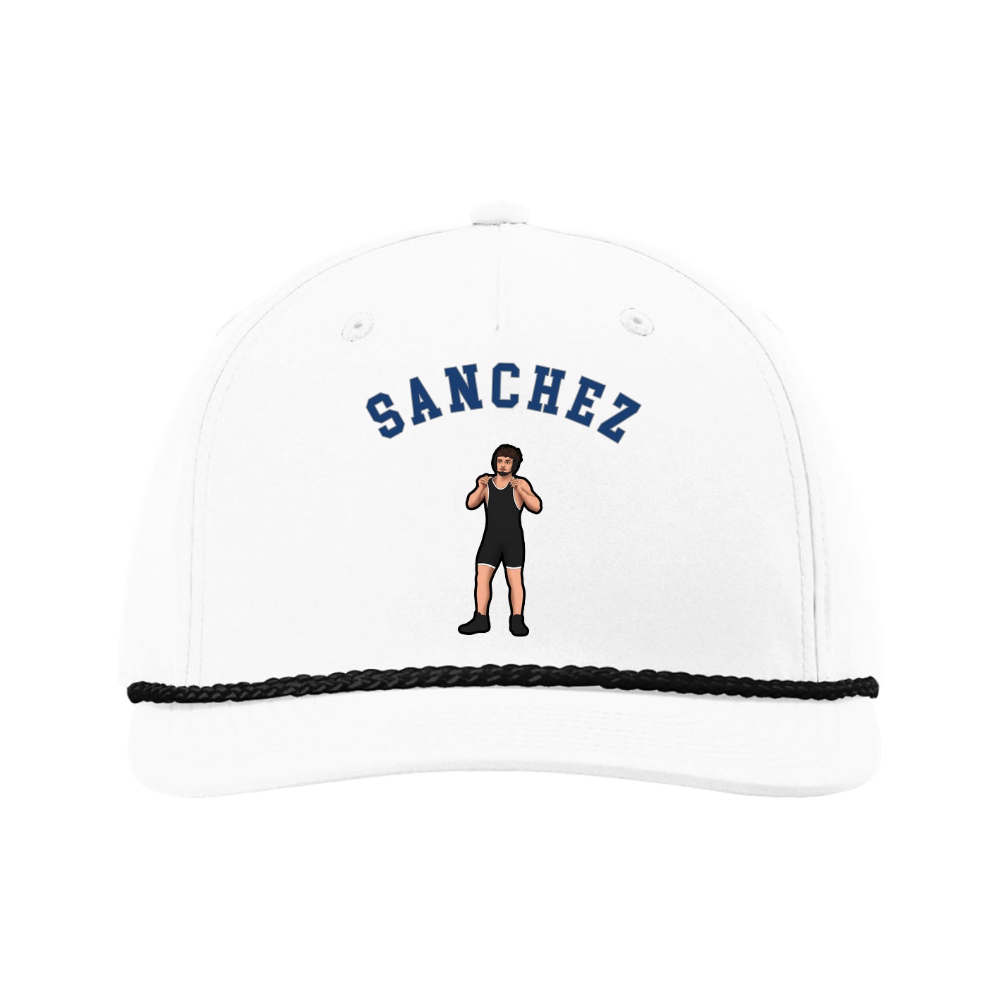 Five-Panel Classic Rope Cap — Shirsey Arch in White