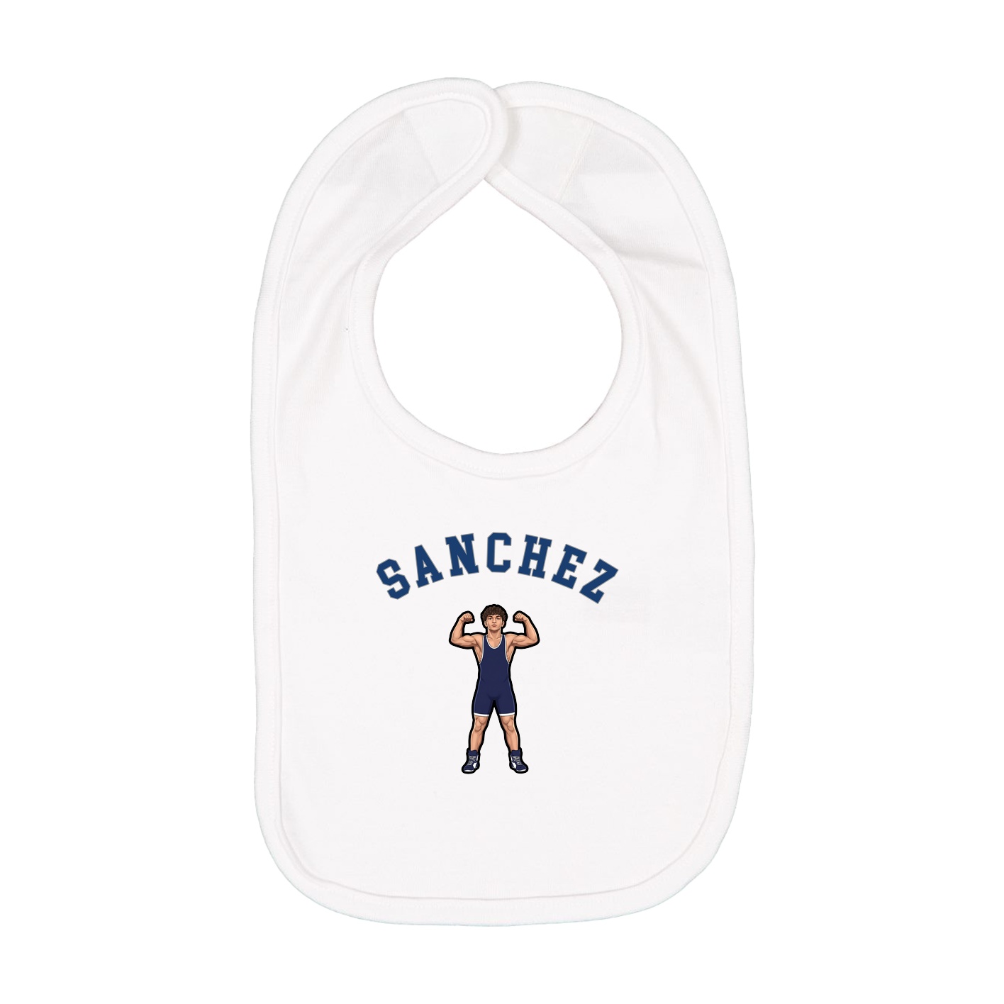 Infant Bib — Shirsey Arch in White