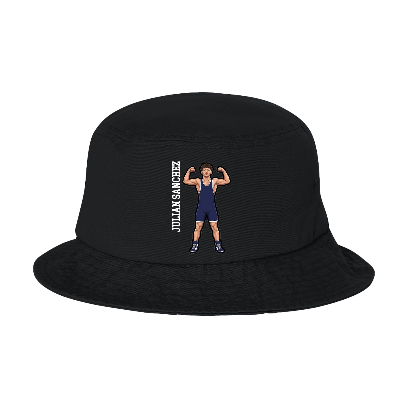 Bucket Cap — Name Vertical in Black