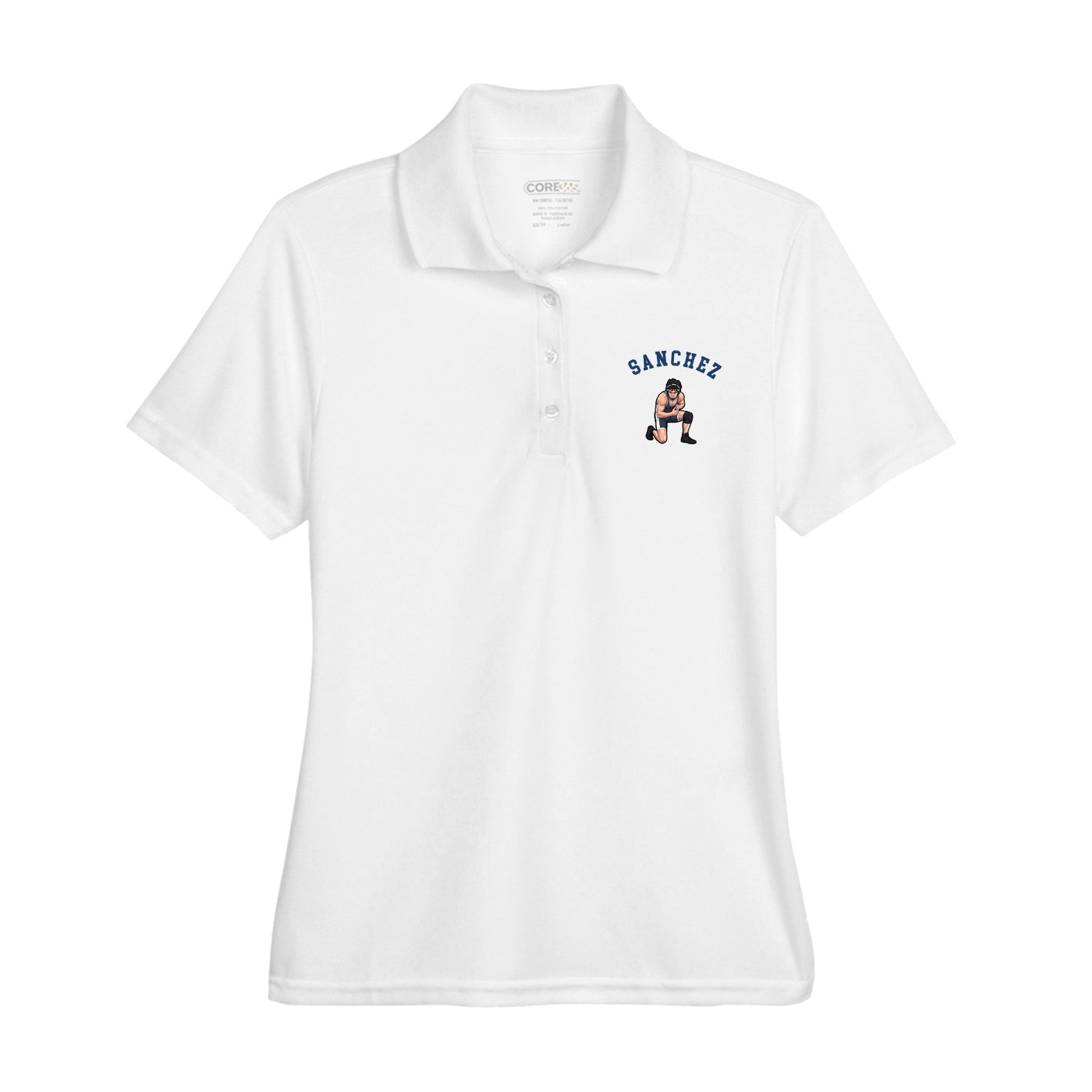 Womens Performance Polo — Shirsey Arch in White
