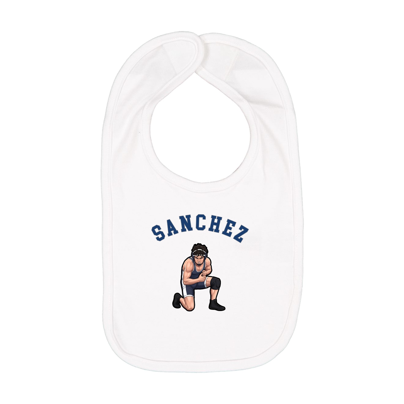 Infant Bib — Shirsey Arch in White