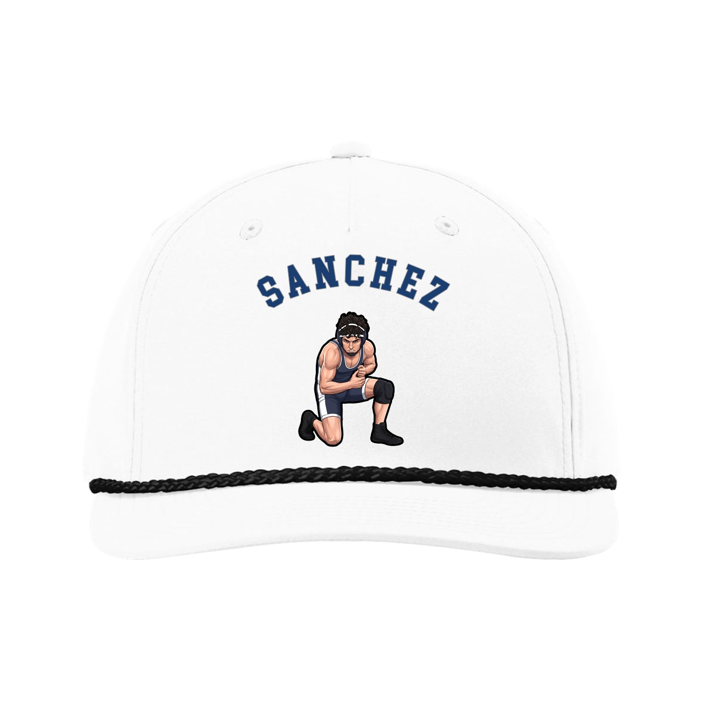 Five-Panel Classic Rope Cap — Shirsey Arch in White