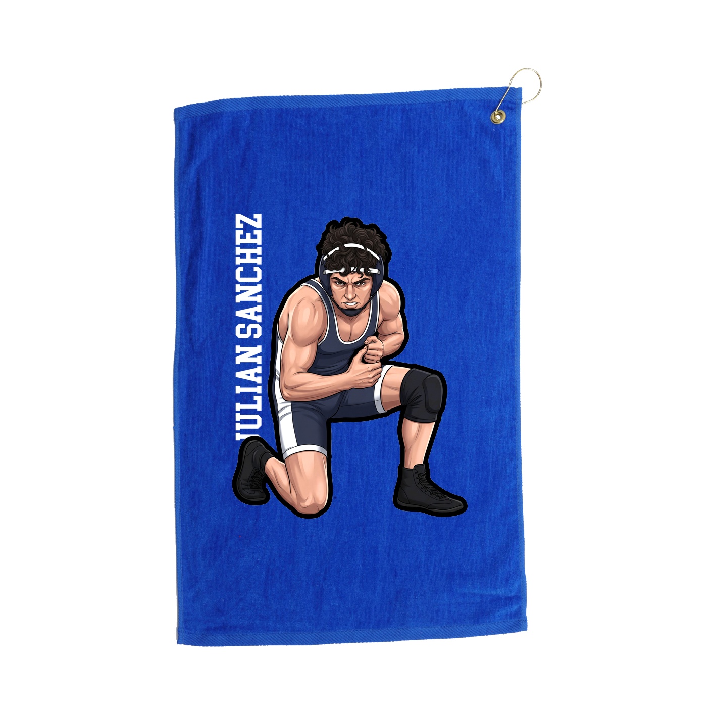 Golf Towel — Name Vertical in Royal