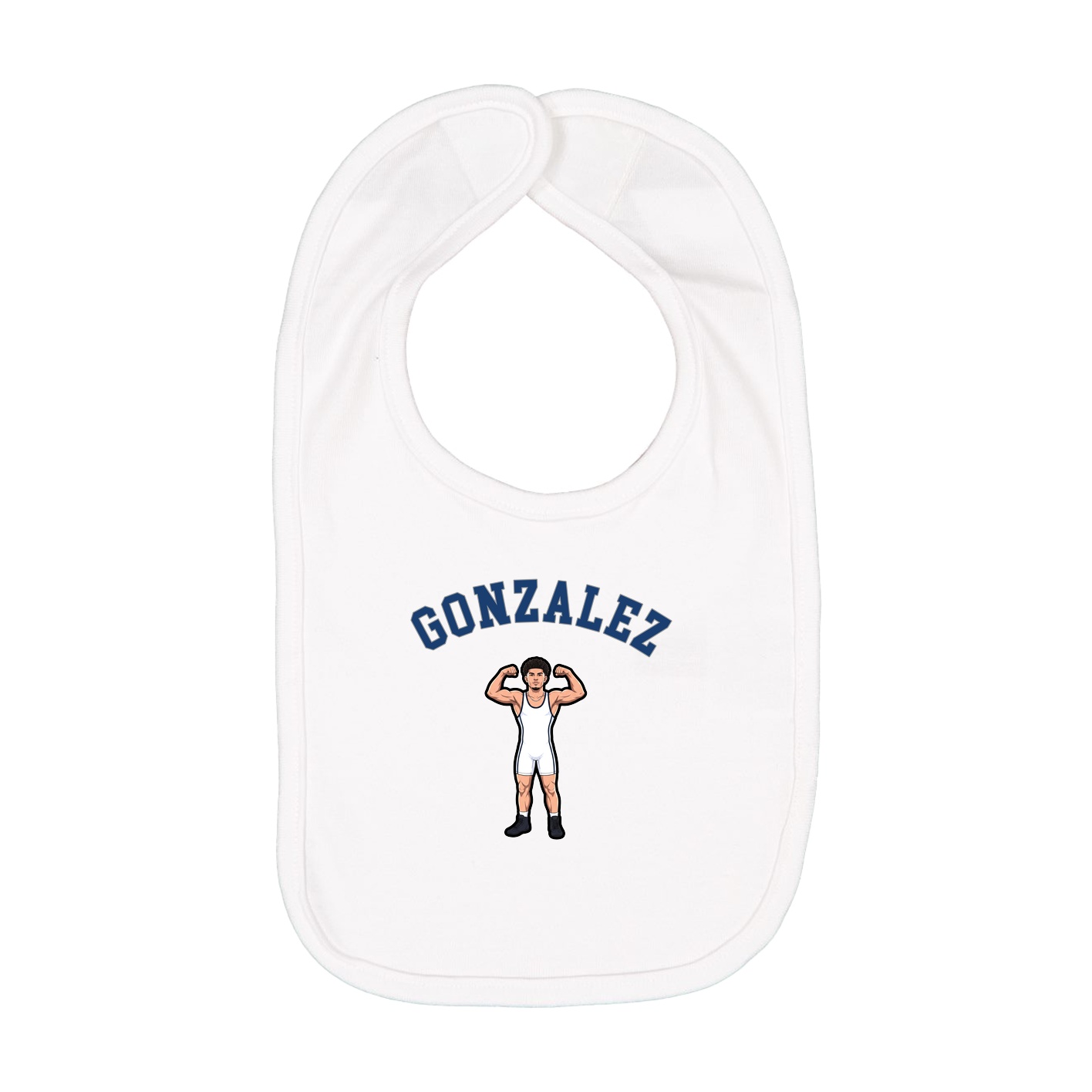 Infant Bib — Shirsey Arch in White