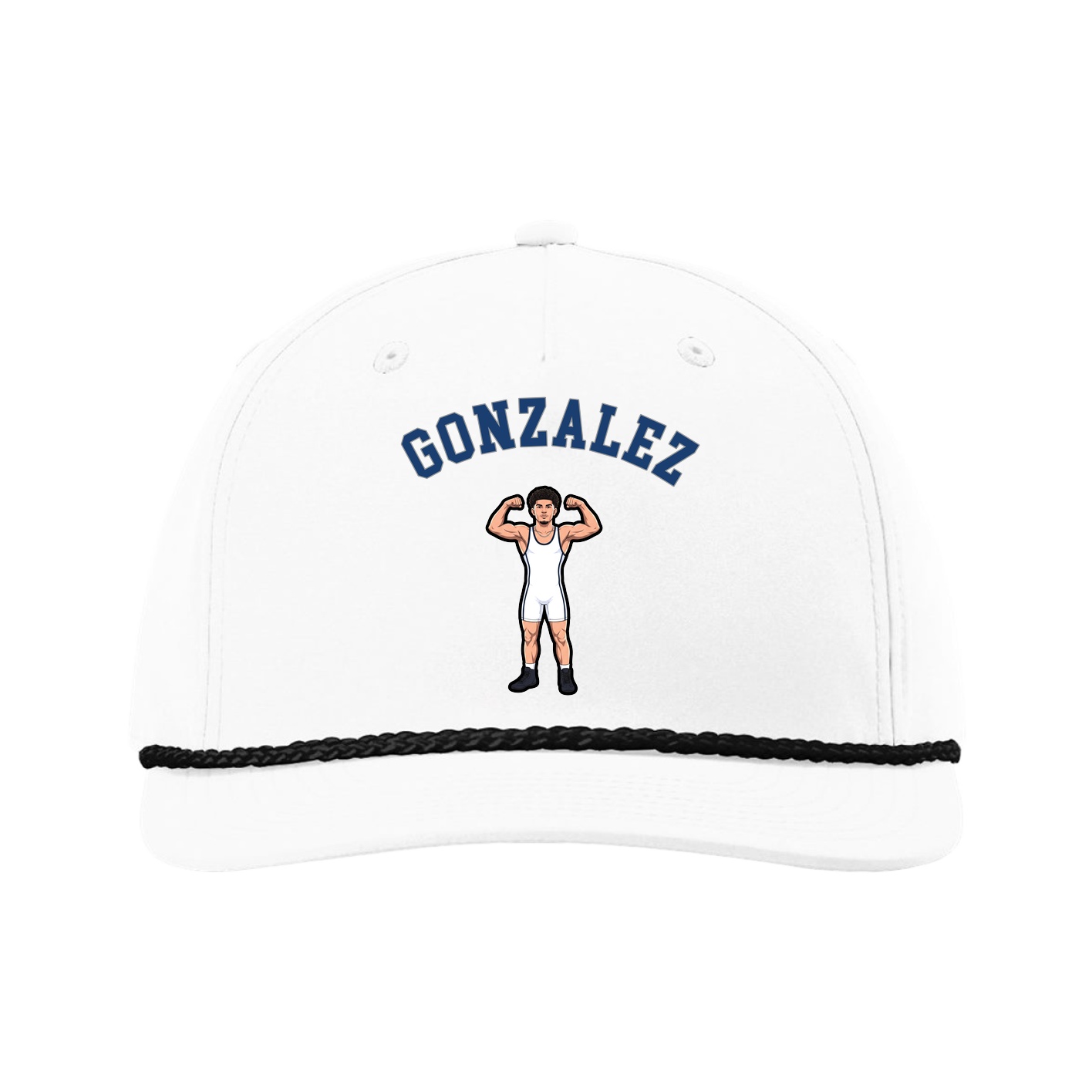 Five-Panel Classic Rope Cap — Shirsey Arch in White