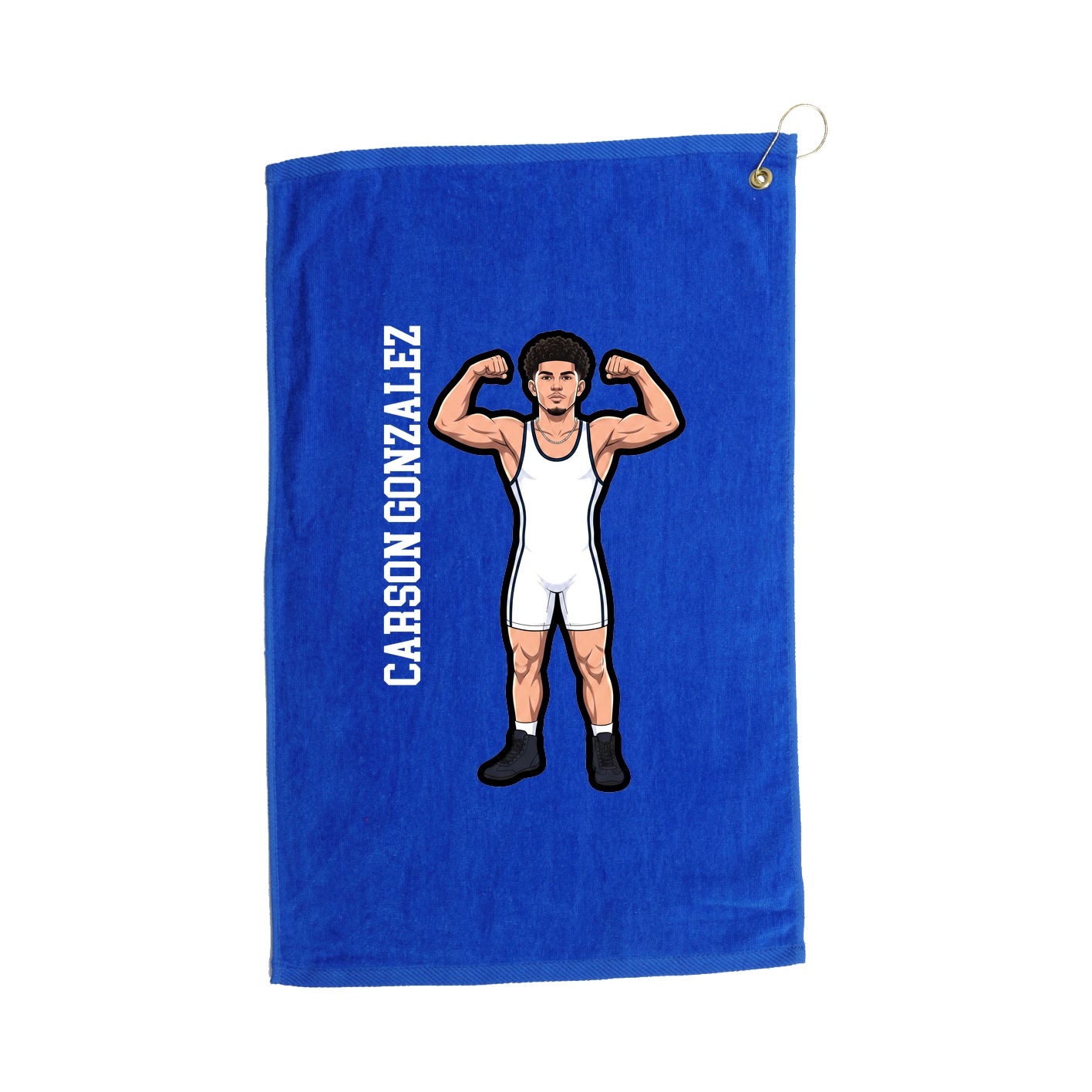 Golf Towel — Name Vertical in Royal