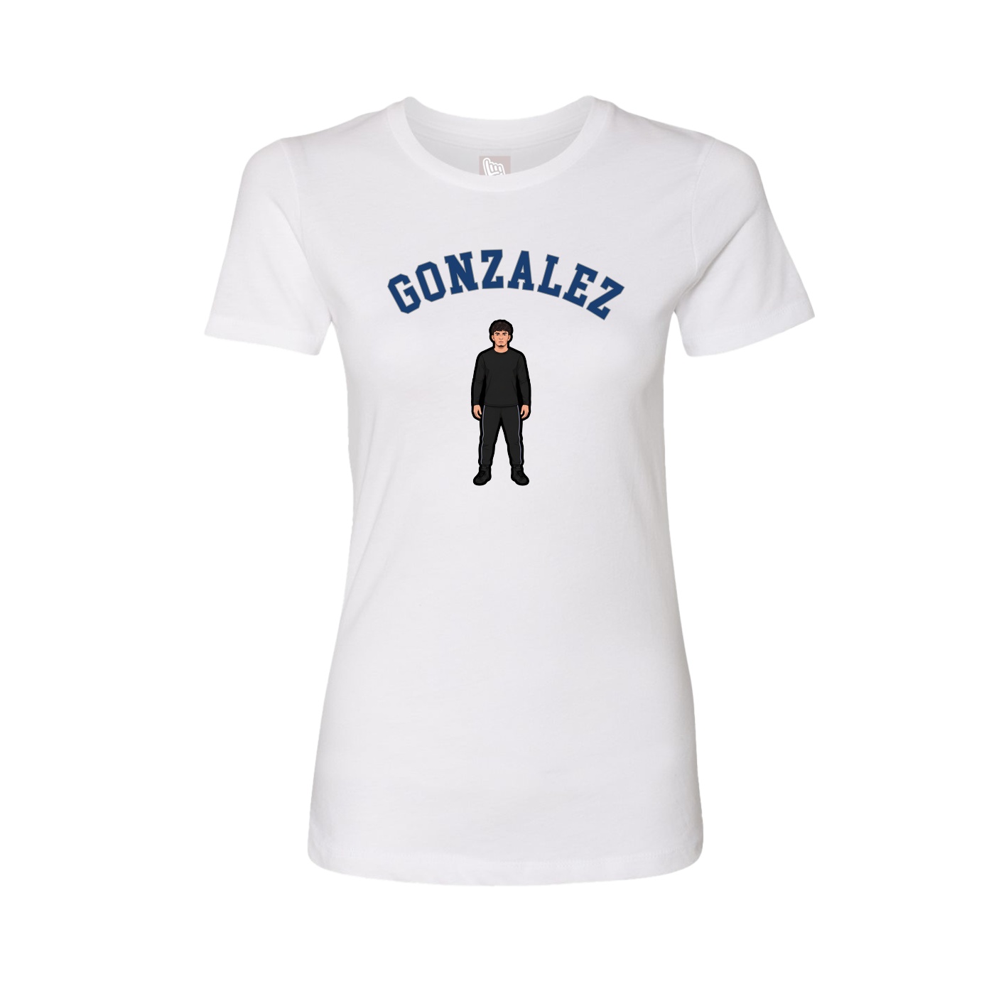 Fitted Women's Tee — Shirsey Arch in White