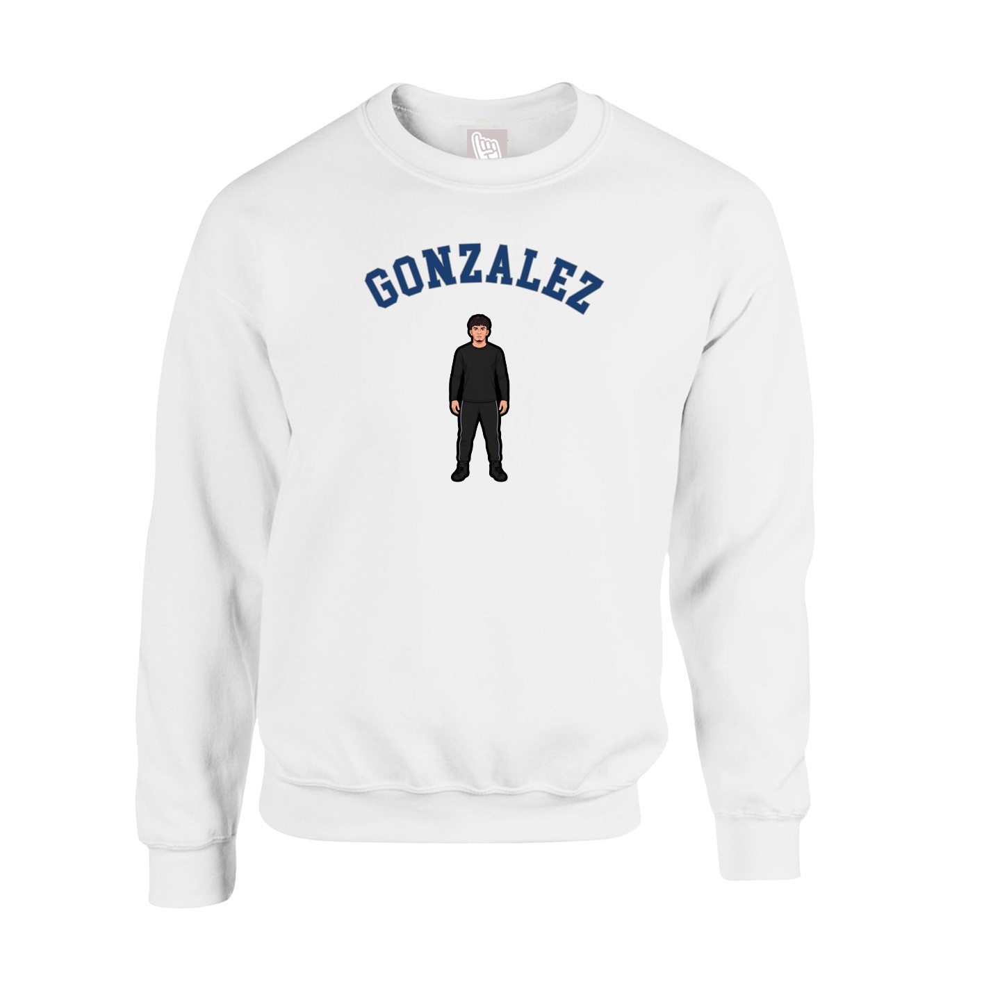 Fleece Crew — Shirsey Arch in White