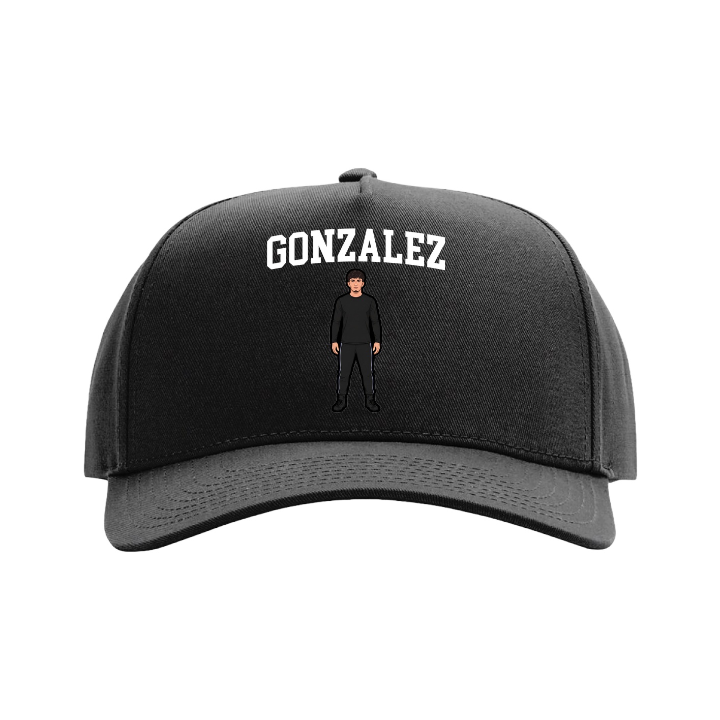 Full Fabric Five-Panel Champ Cap — Shirsey in Black