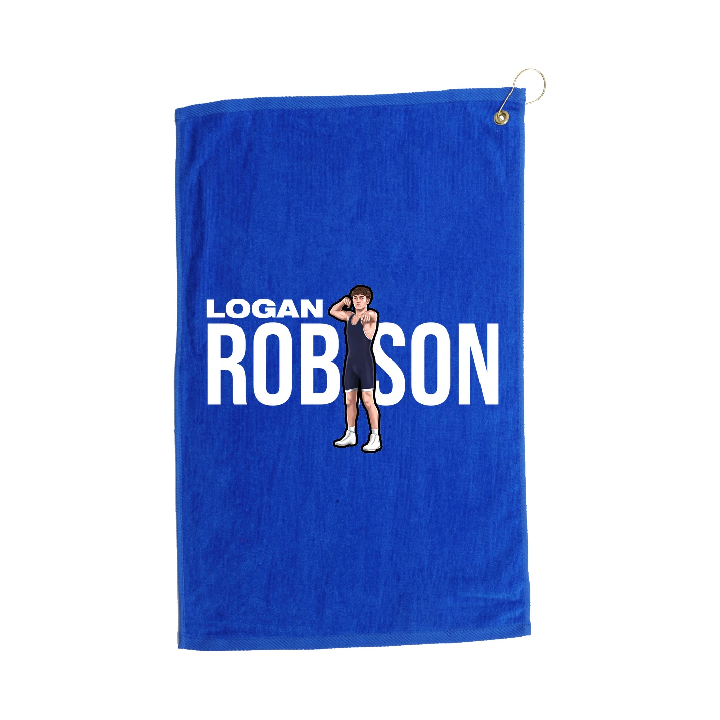 Golf Towel — Player Name in Royal