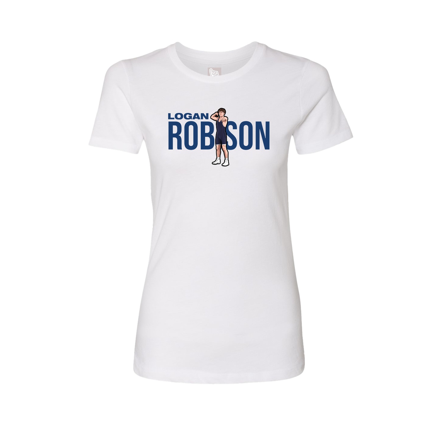 Fitted Women's Tee — Player Name in White