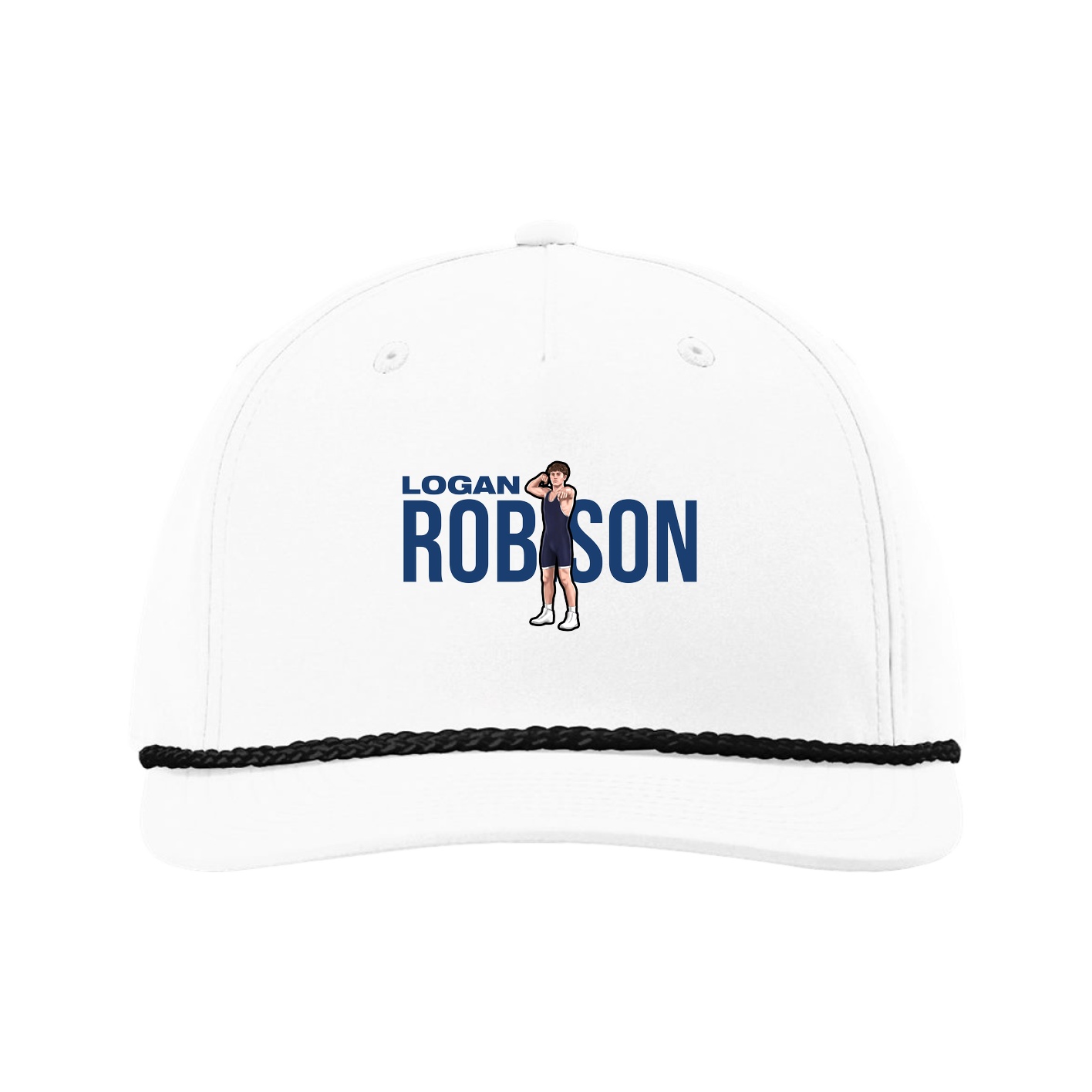 Five-Panel Classic Rope Cap — Player Name in White