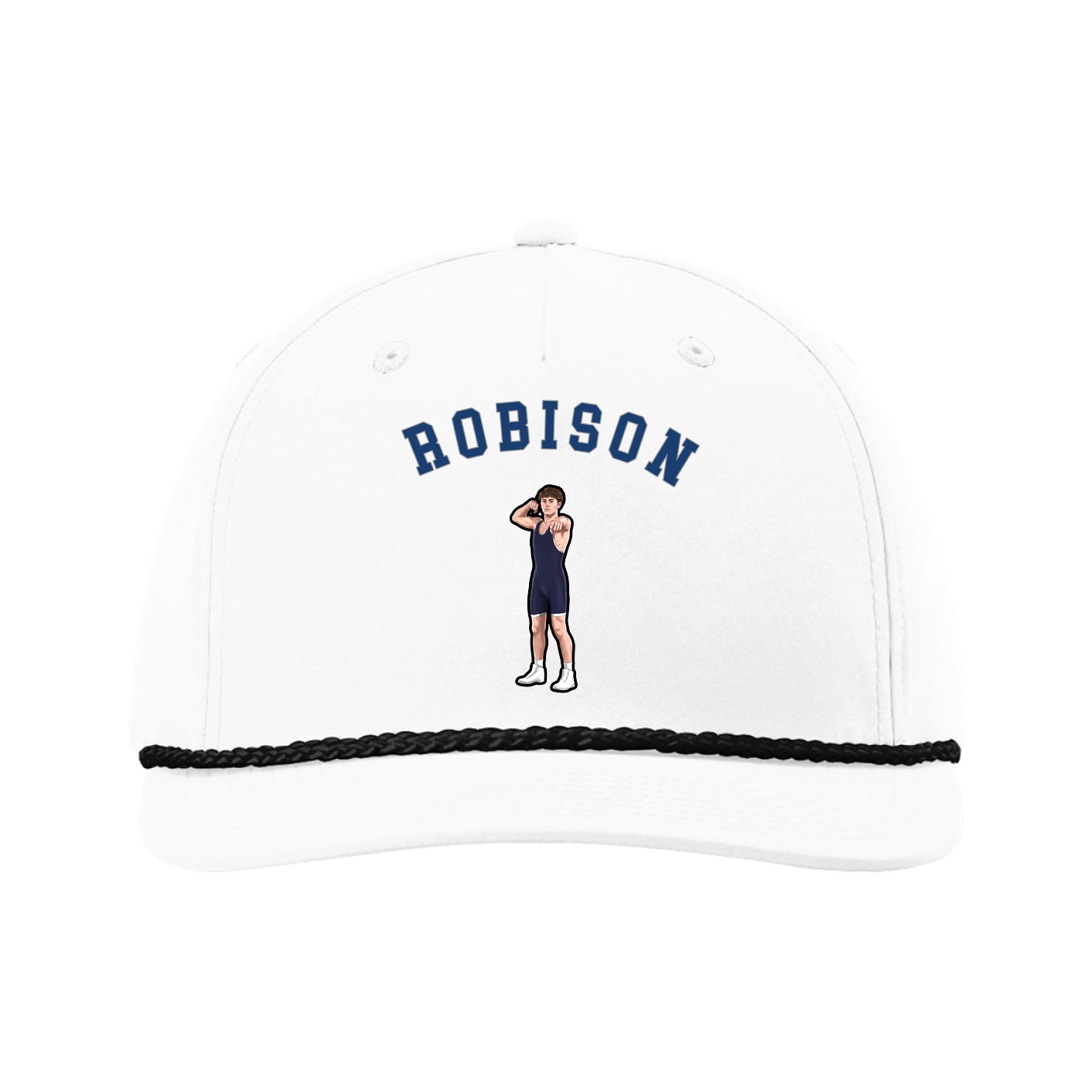 Five-Panel Classic Rope Cap — Shirsey Arch in White