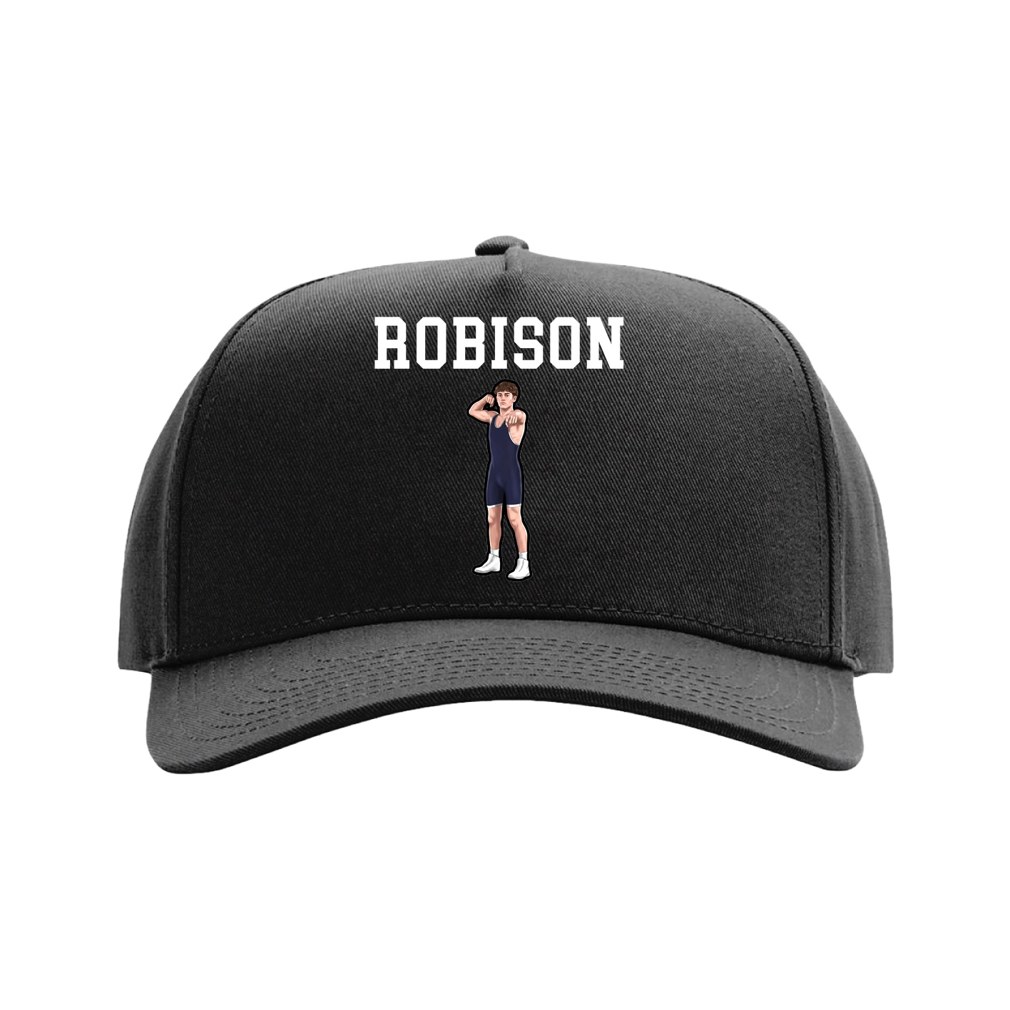 Full Fabric Five-Panel Champ Cap — Shirsey in Black