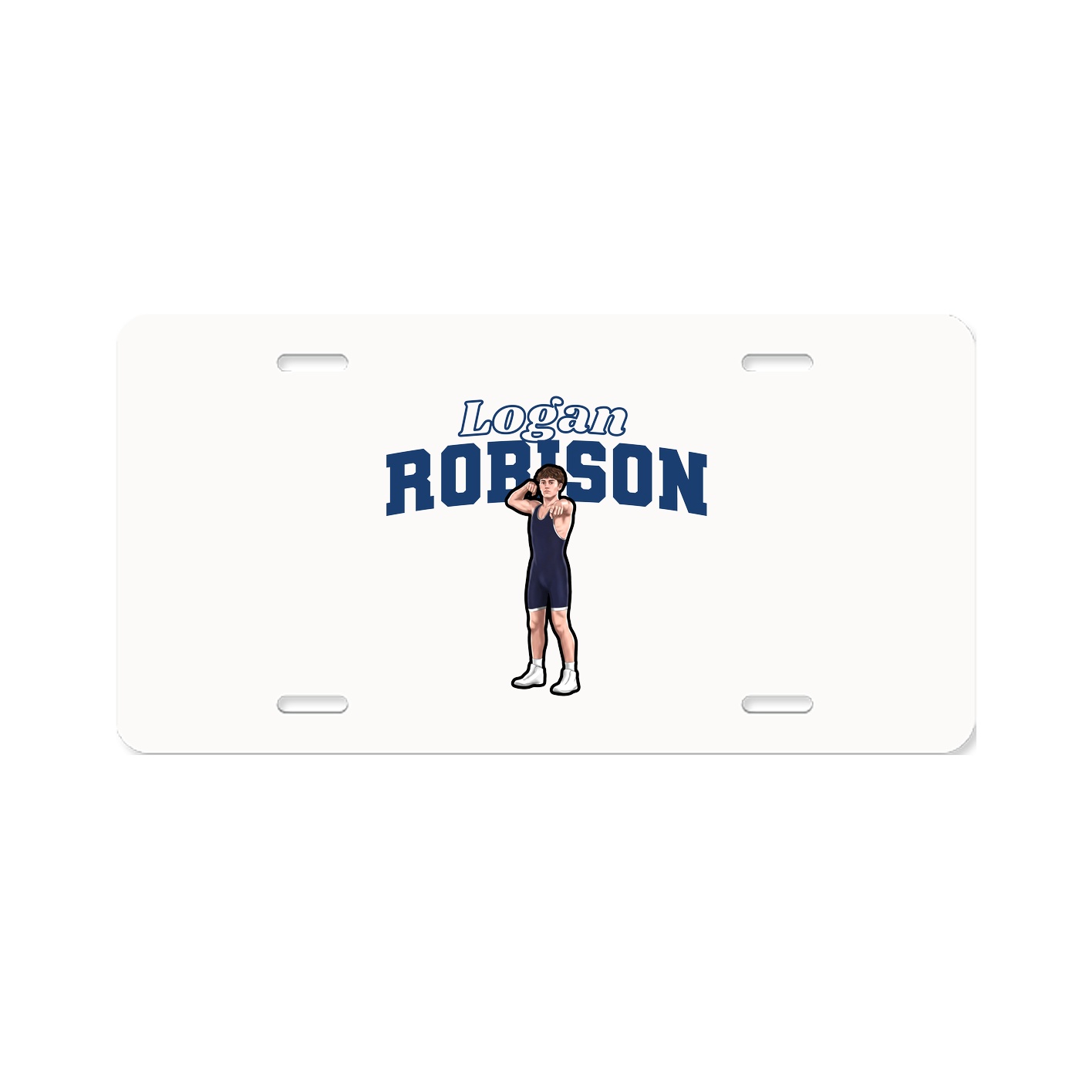 License Plate — Name Arch in Classic