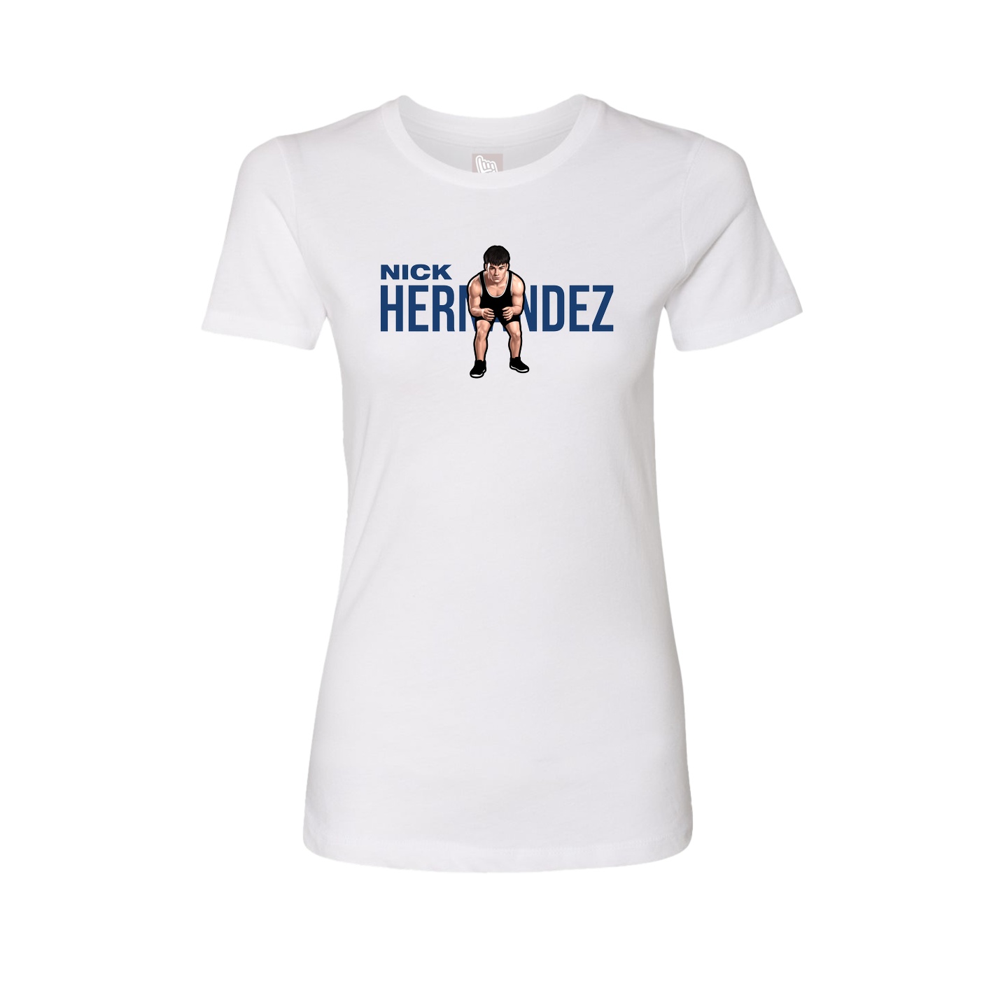 Fitted Women's Tee — Player Name in White