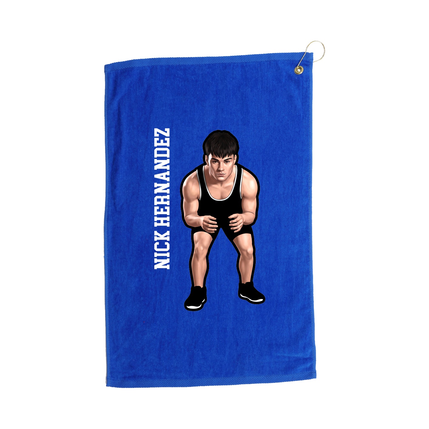 Golf Towel — Name Vertical in Royal