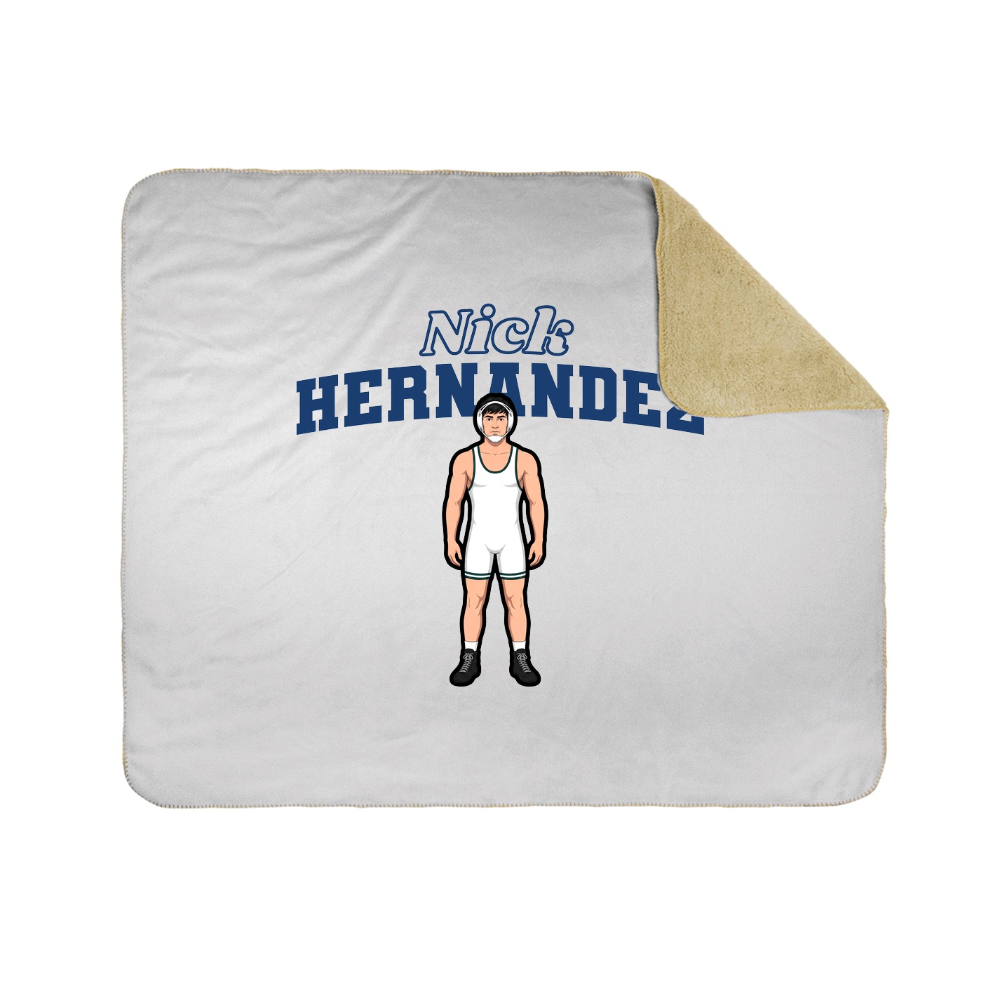 Throw Blanket — Name Arch in White