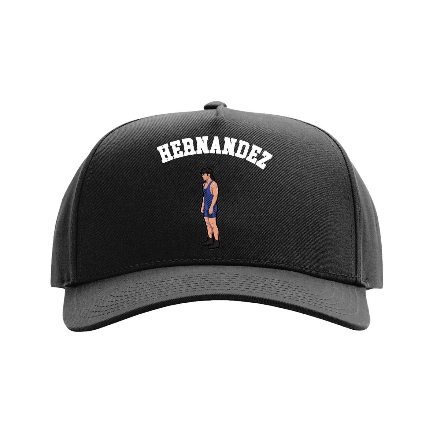 Full Fabric Five-Panel Champ Cap — Shirsey Arch in Black