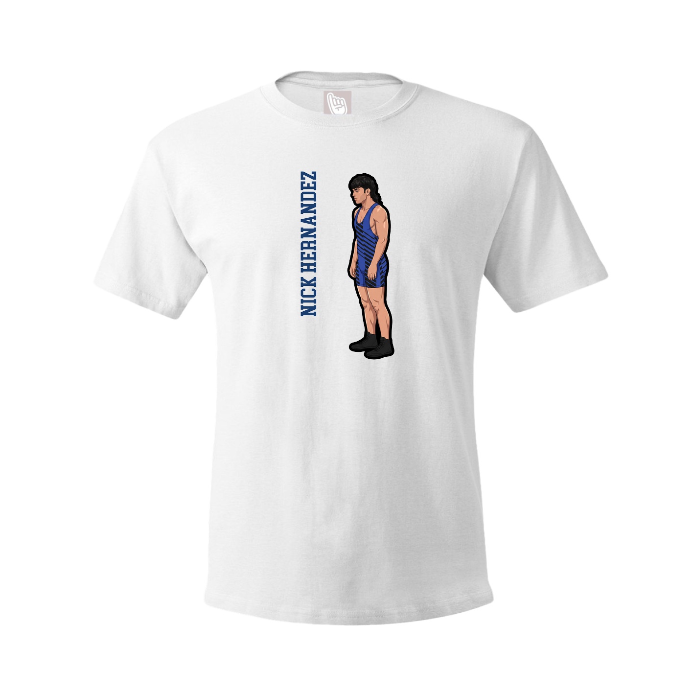 Youth Tee — Name Vertical in White