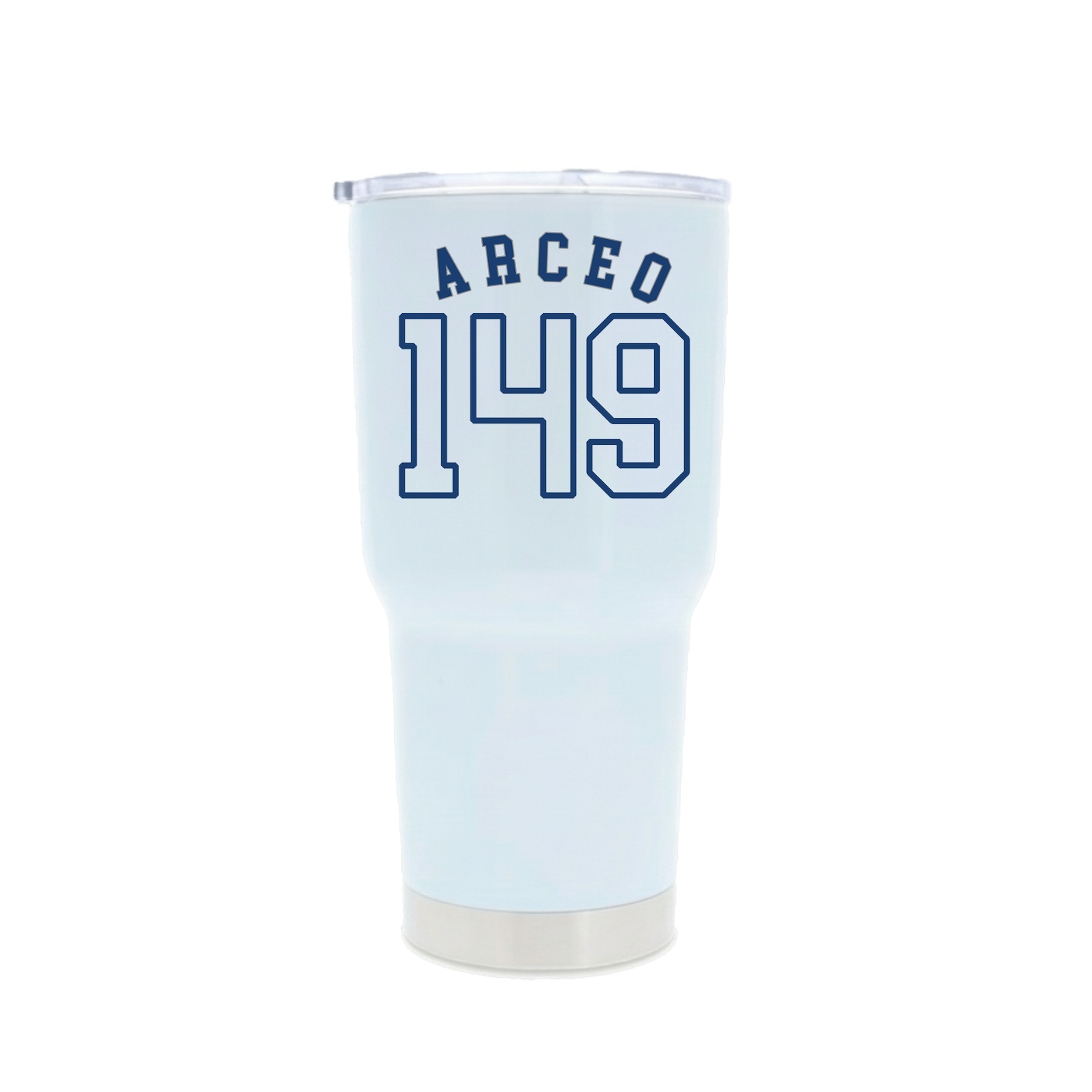 30oz Stainless Steel Tumbler — Shirsey Arch in White