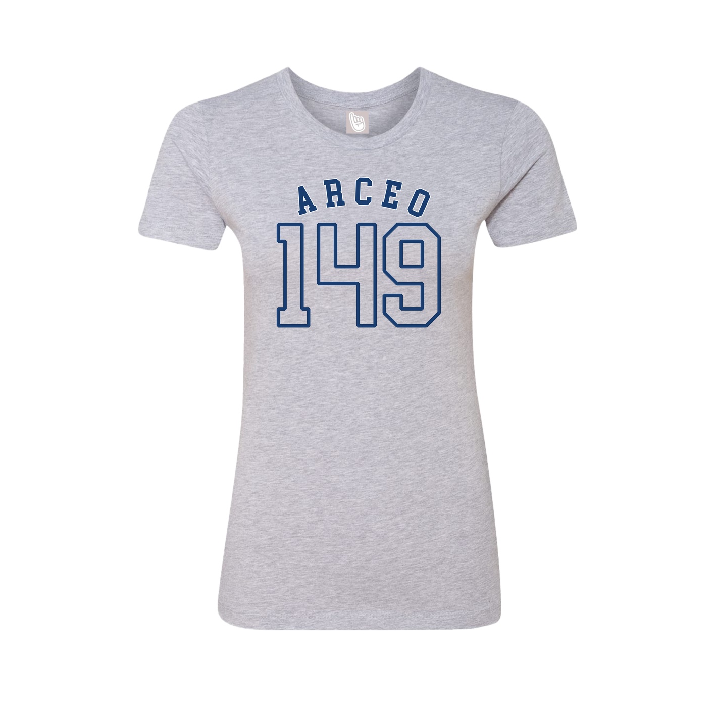 Fitted Women's Tee — Shirsey Arch in Grey
