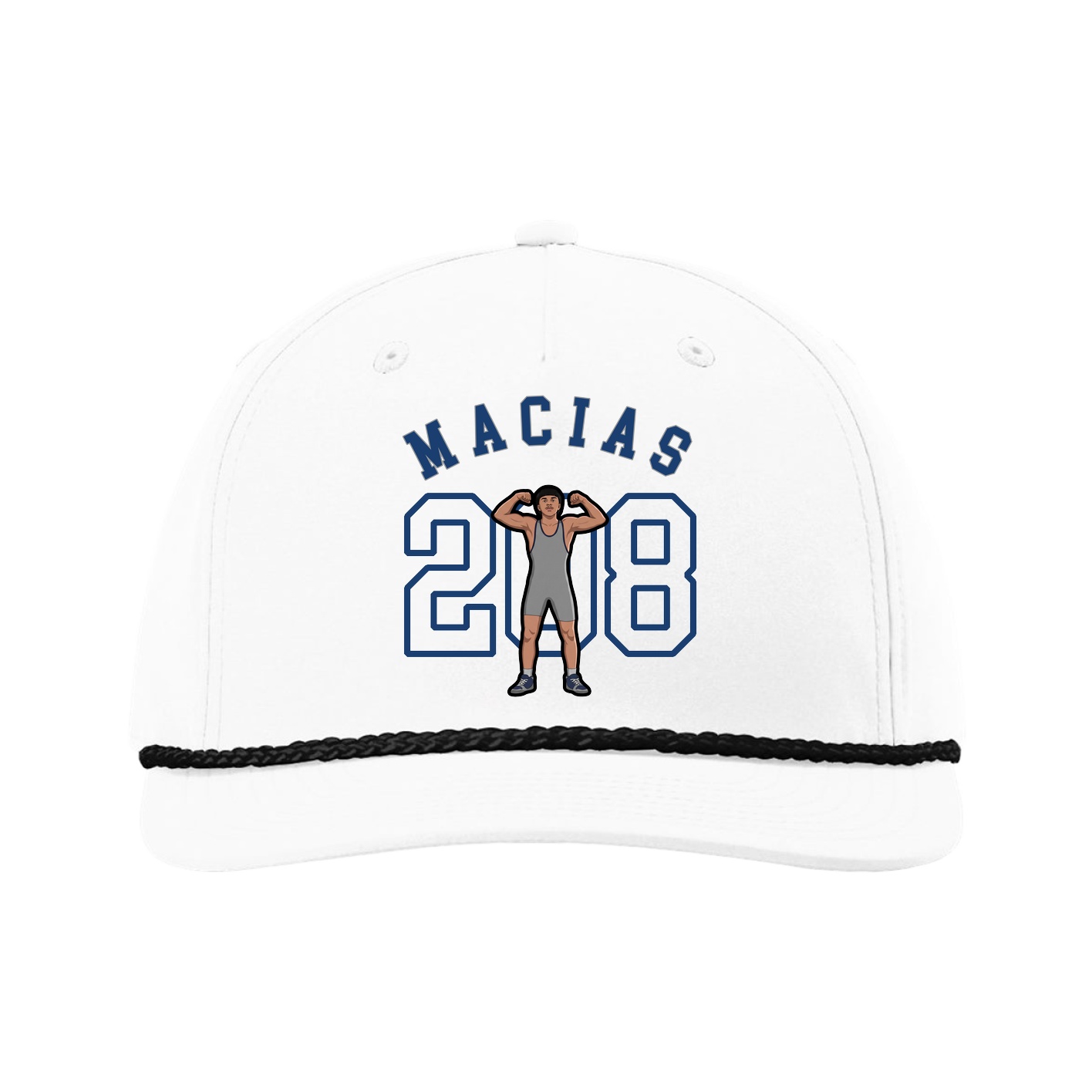 Five-Panel Classic Rope Cap — Shirsey Arch in White
