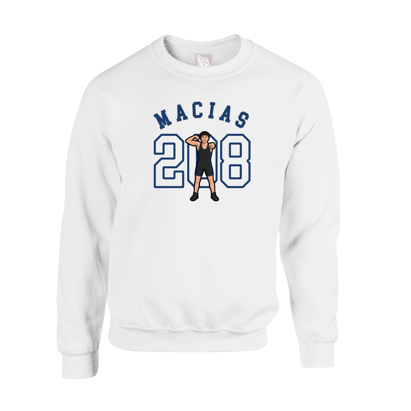 Fleece Crew — Shirsey Arch in White