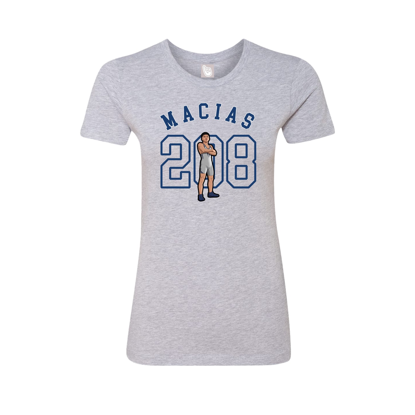Fitted Women's Tee — Shirsey Arch in Grey