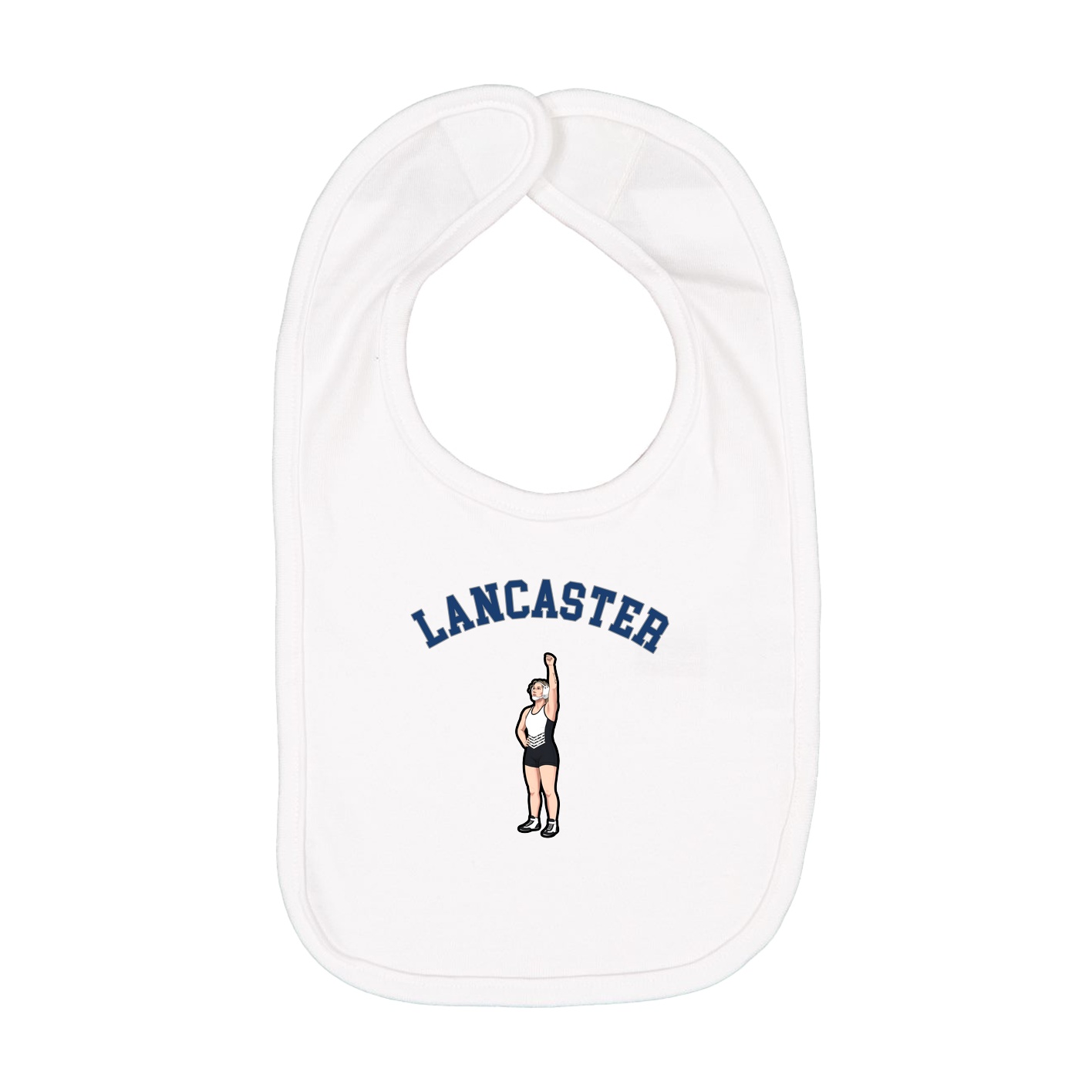 Infant Bib — Shirsey Arch in White