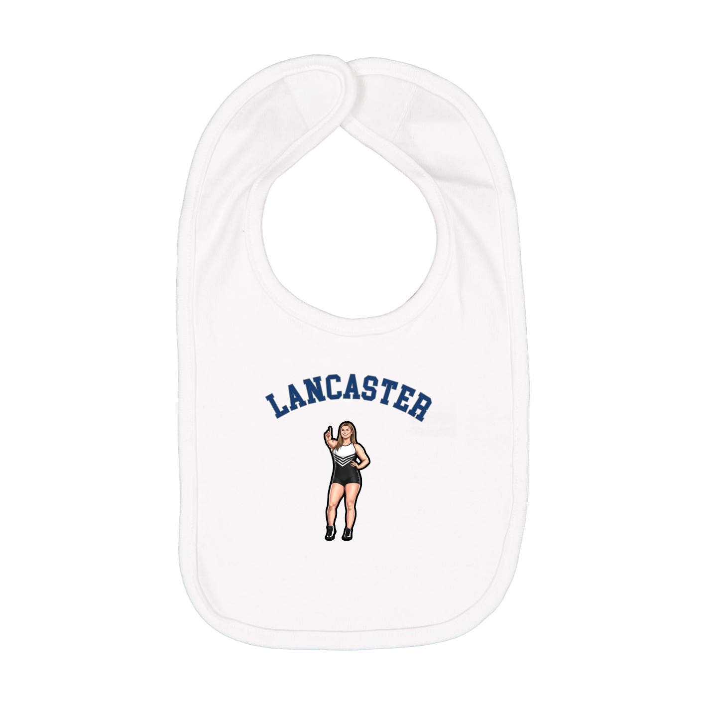Infant Bib — Shirsey Arch in White