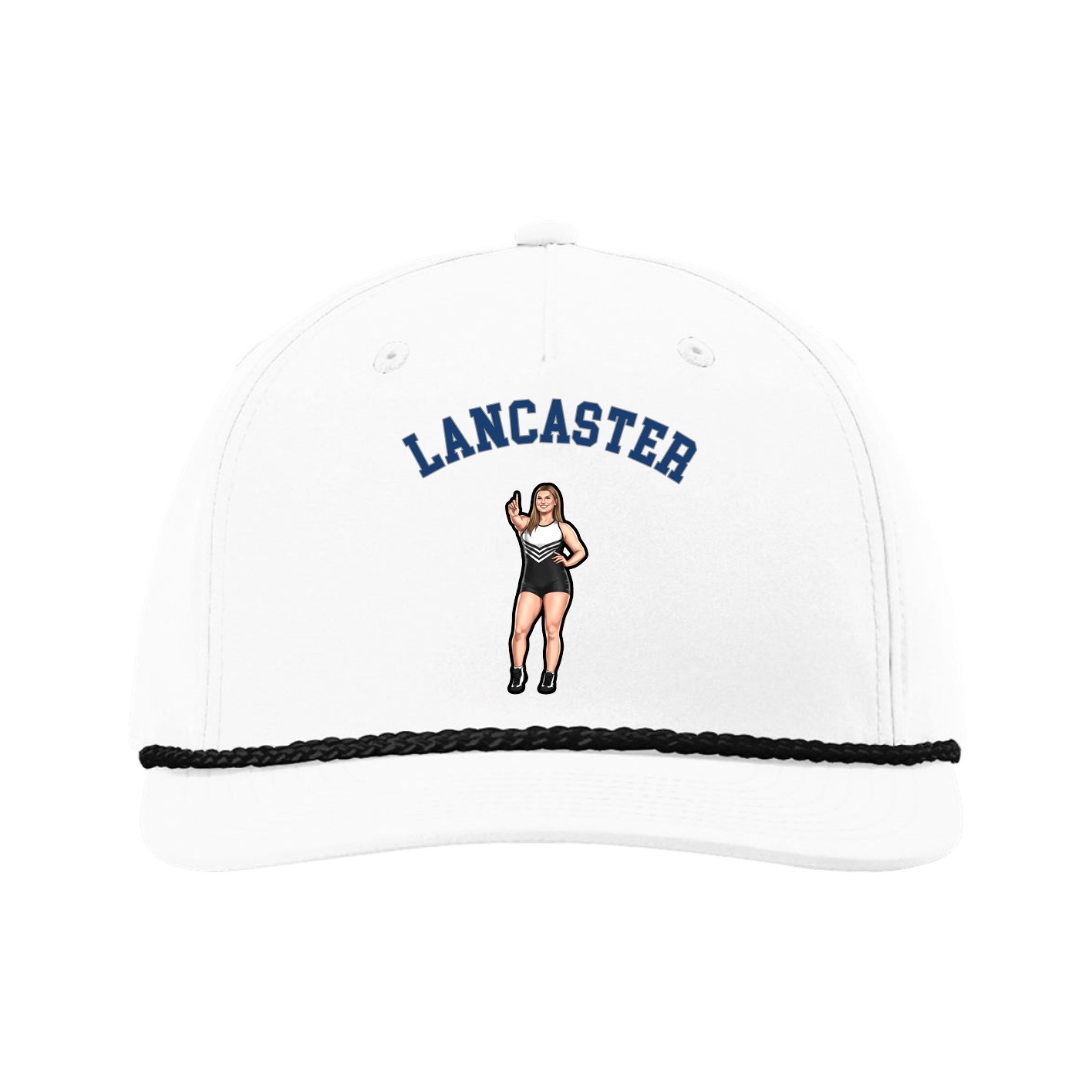 Five-Panel Classic Rope Cap — Shirsey Arch in White