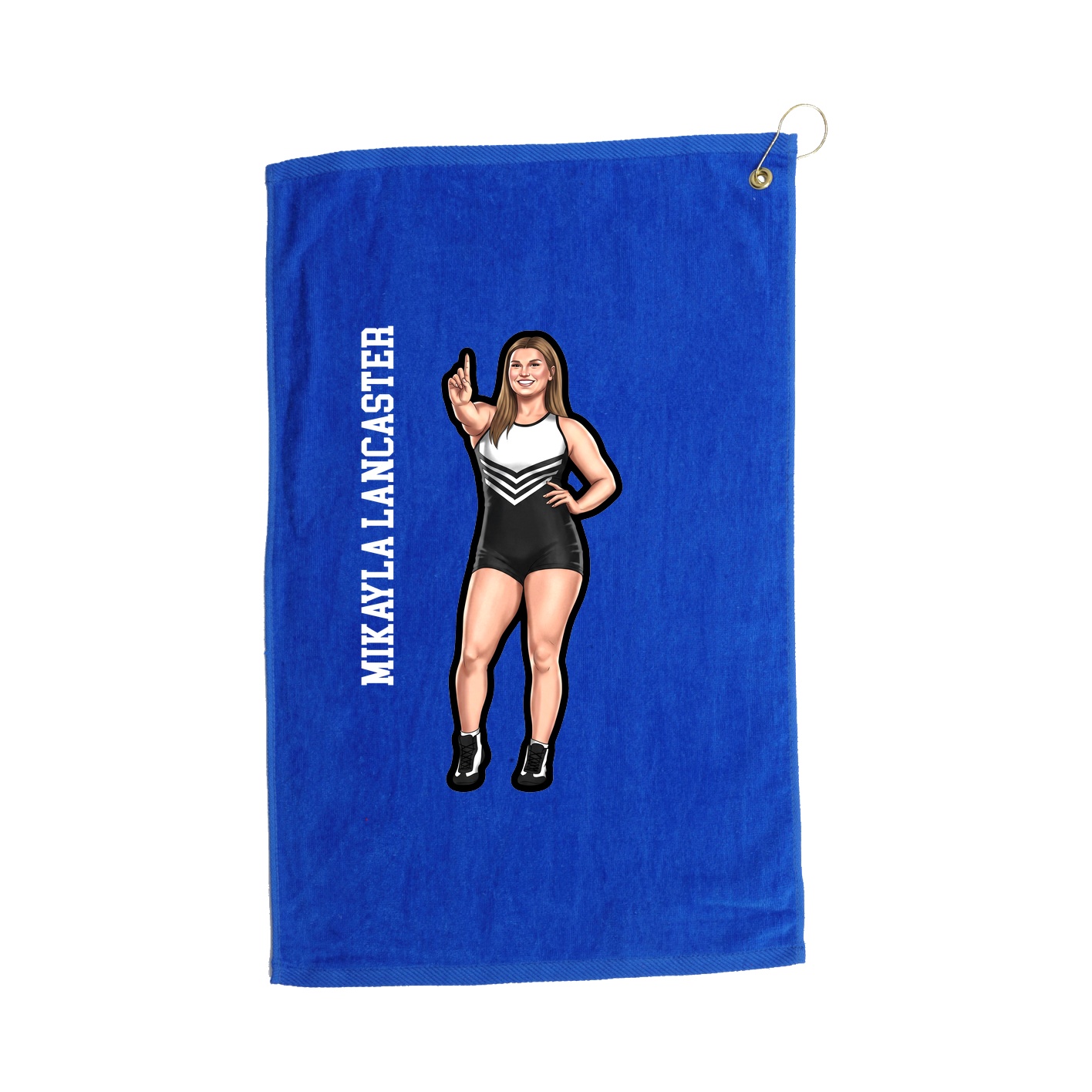 Golf Towel — Name Vertical in Royal