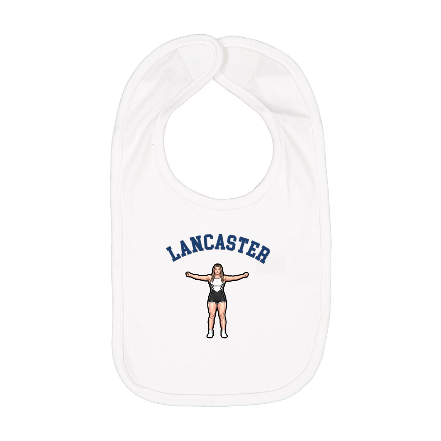 Infant Bib — Shirsey Arch in White