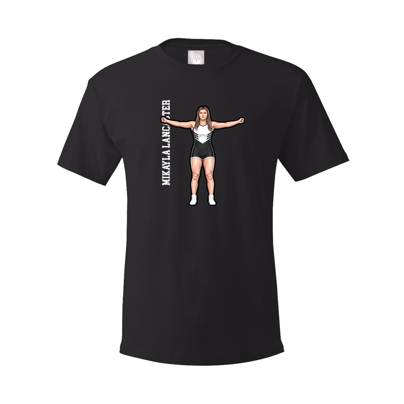 Youth Tee — Name Vertical in Black