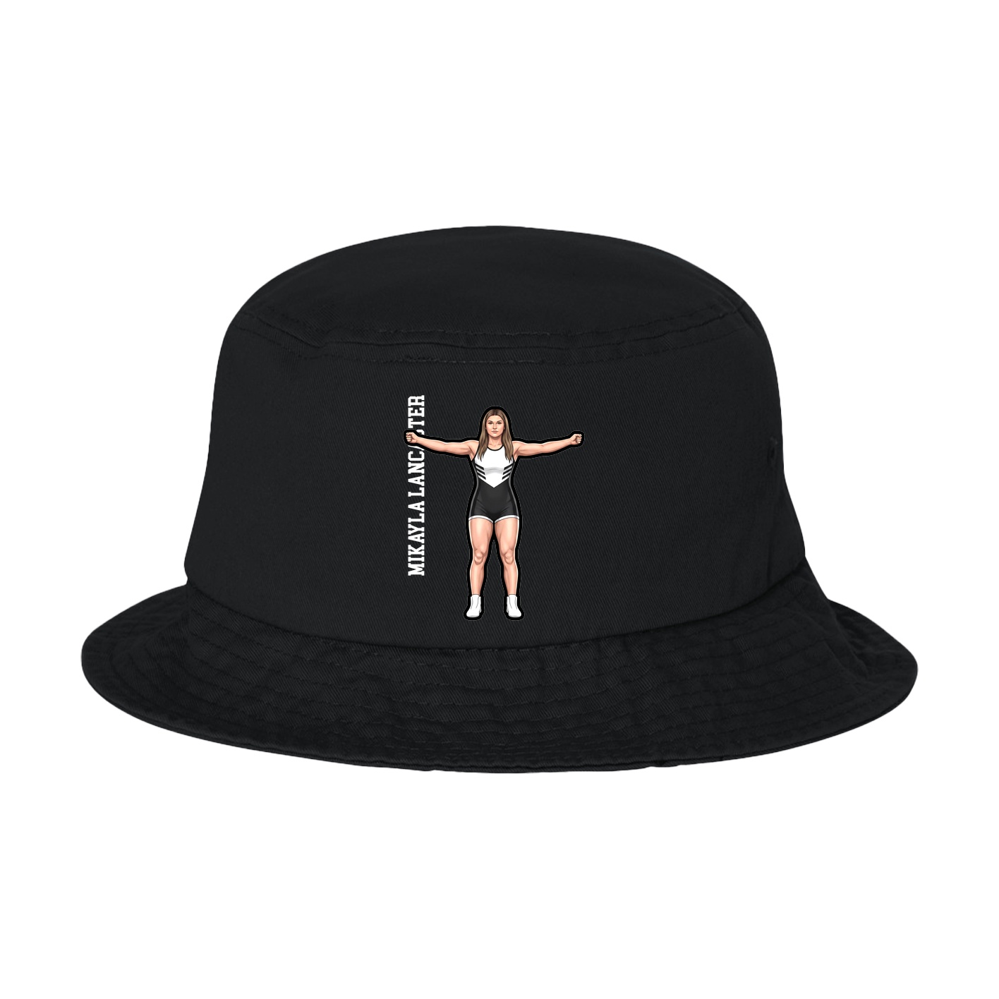 Bucket Cap — Name Vertical in Black