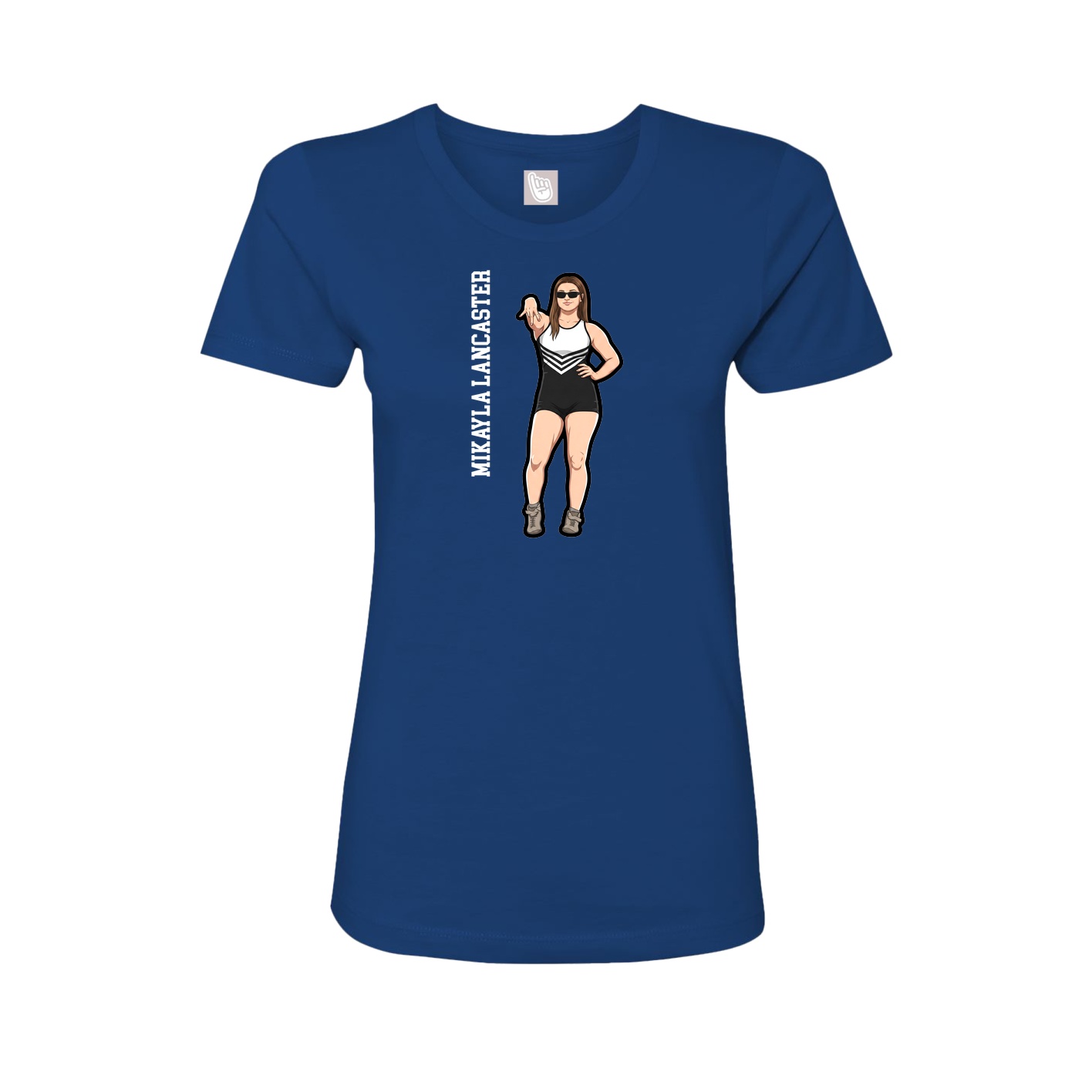 Womens Tee — Name Vertical in Royal
